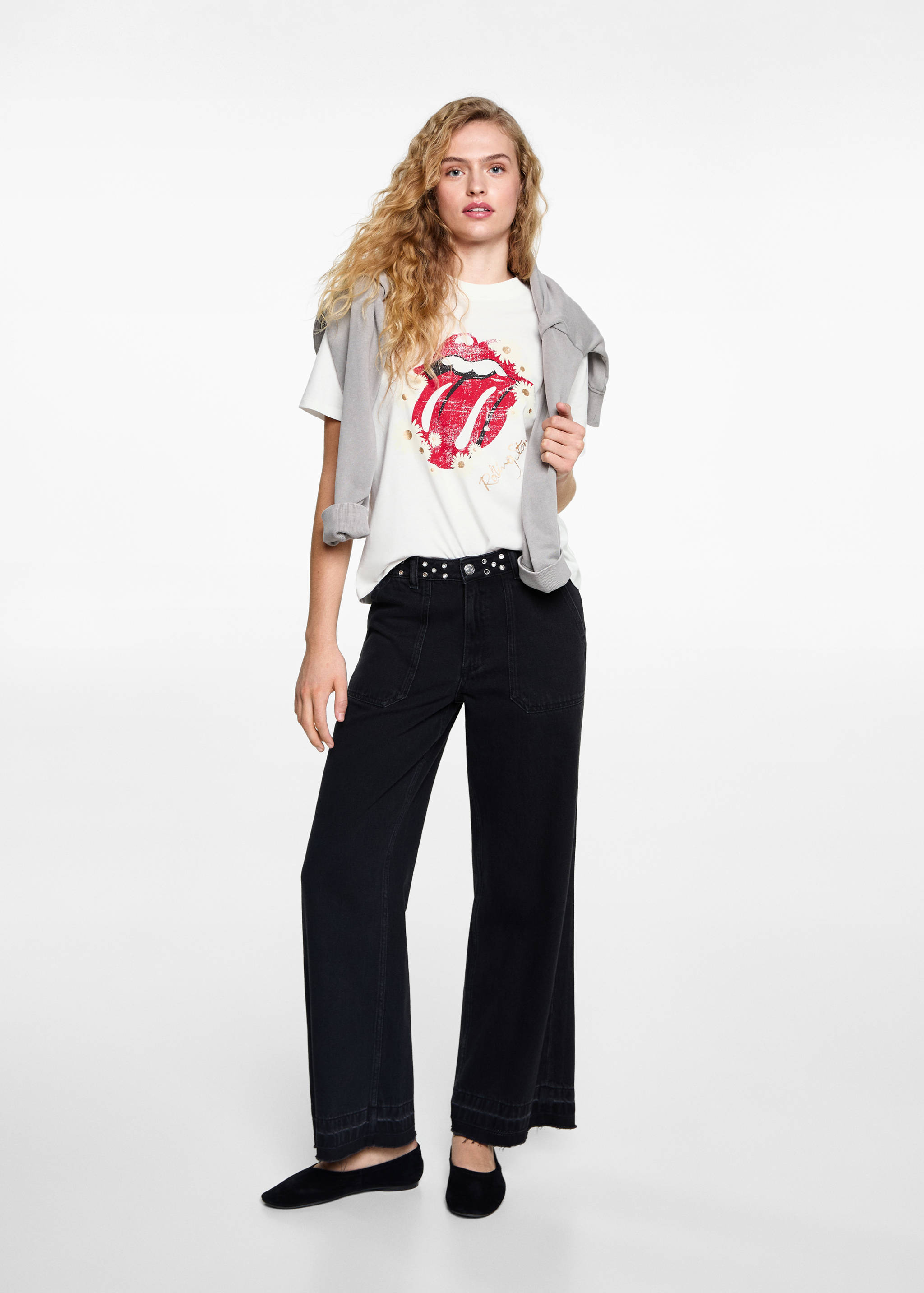 The Rolling Stones T-shirt - Overzichtstekening