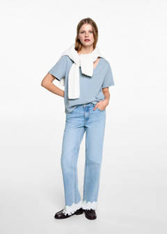 V-neck T-shirt — Sky Blue 2