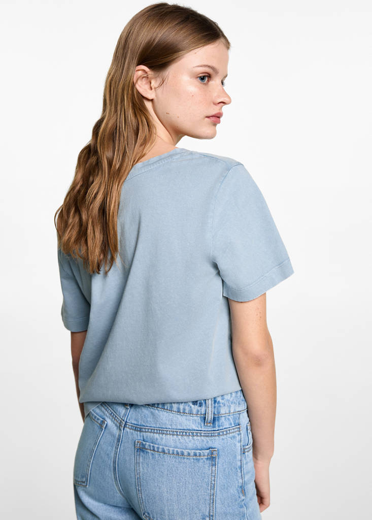 V-neck T-shirt — Sky Blue