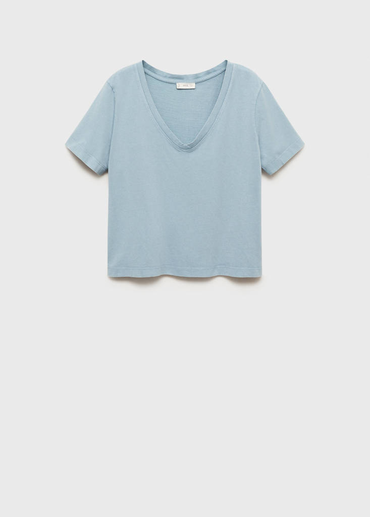 V-neck T-shirt — Sky Blue