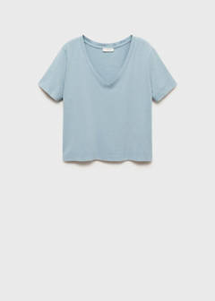 V-neck T-shirt — Sky Blue 3