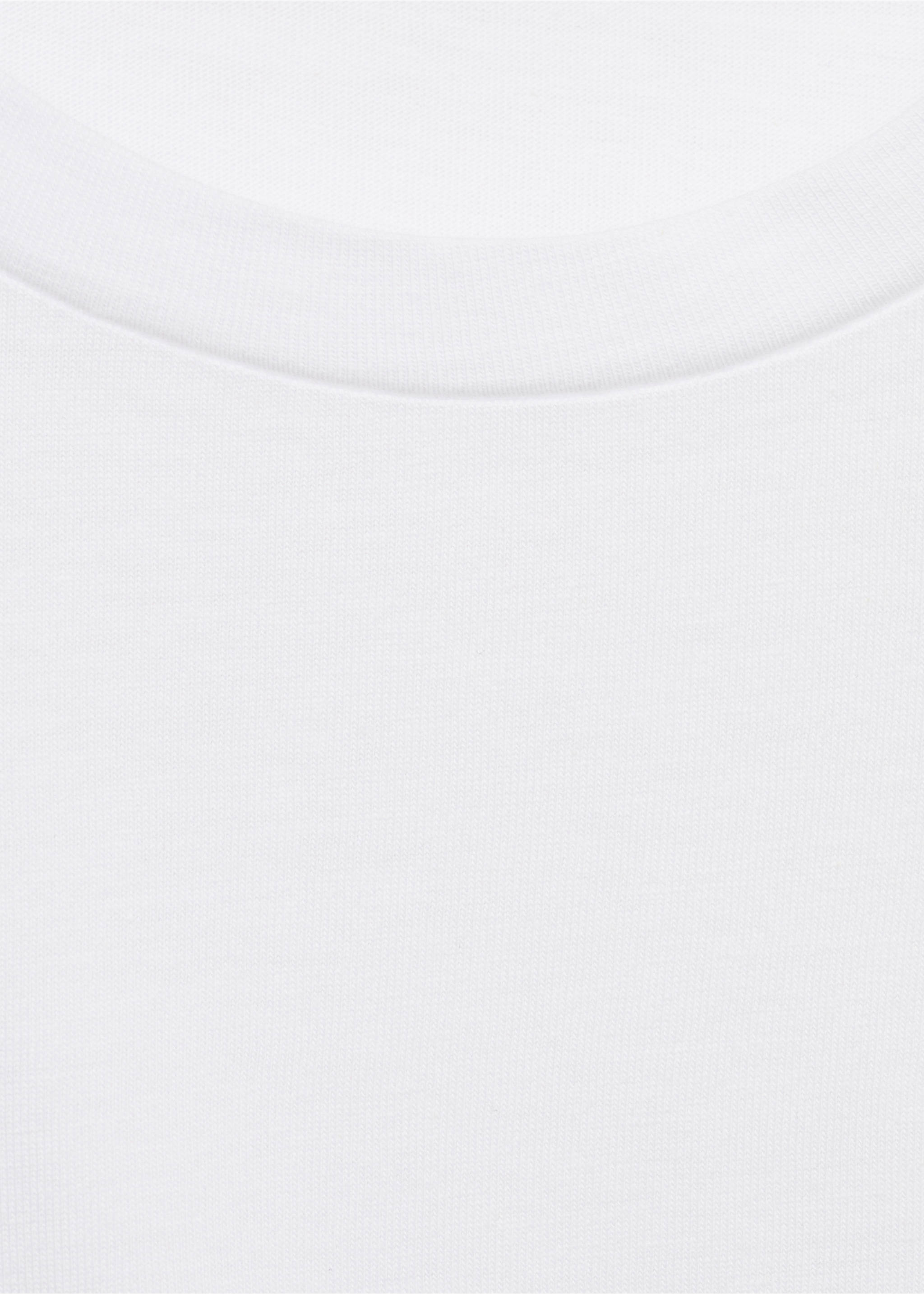 Cotton t-shirt with knot detail - Details of the article 0, White. Ref: 87012531-00.