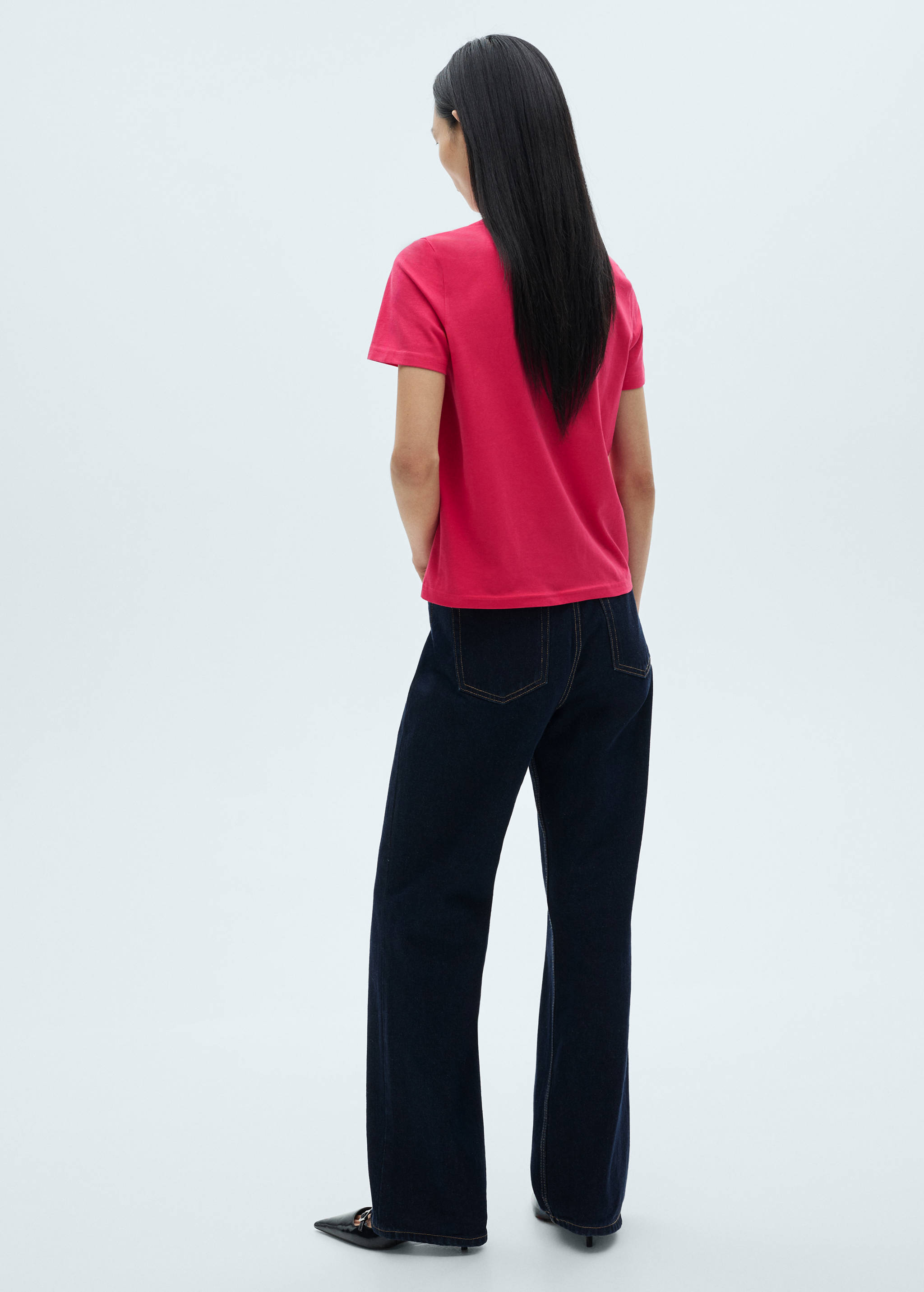 Cotton t-shirt with knot detail - Reverse of the article