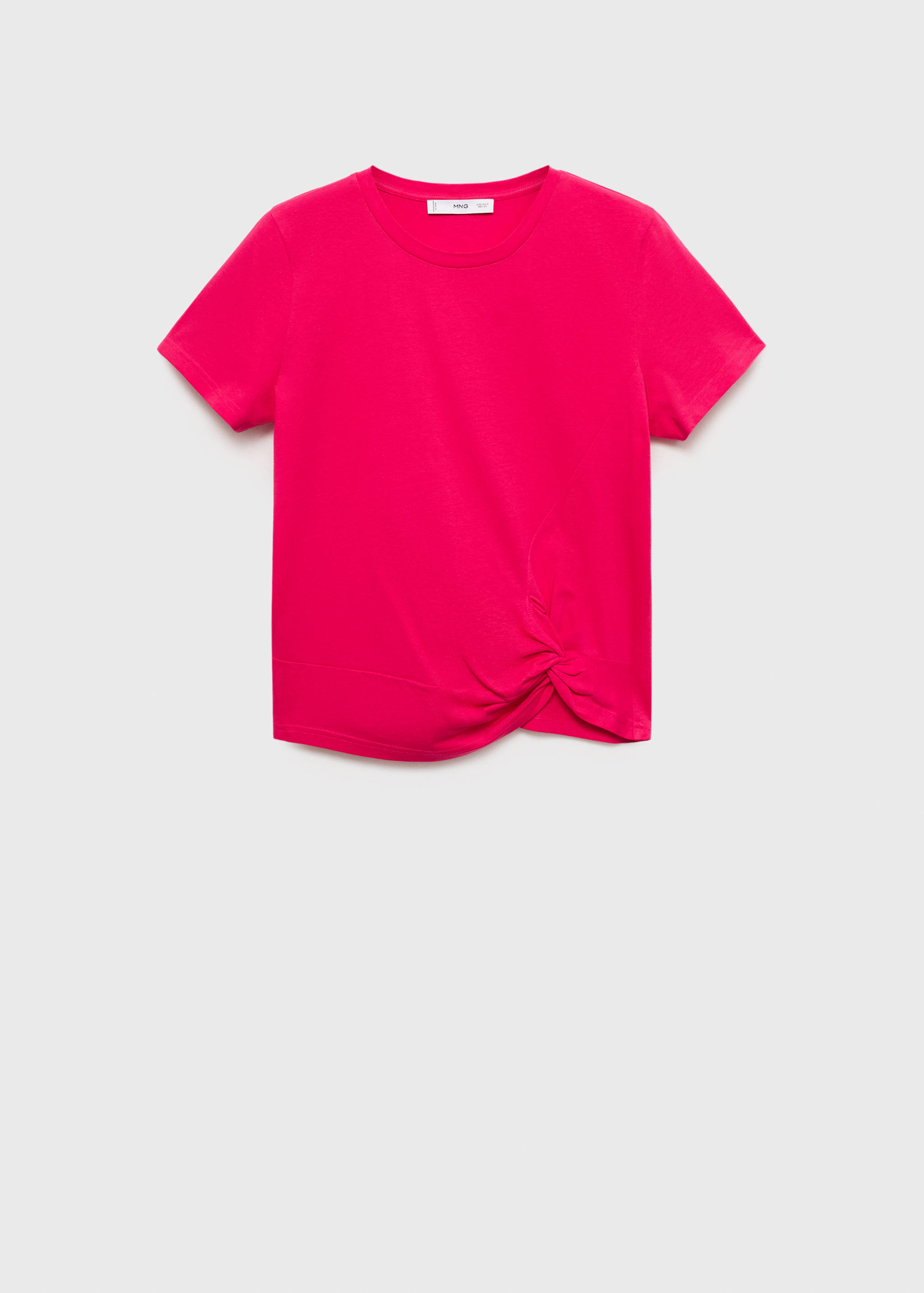 Cotton t-shirt with knot detail - Article without model