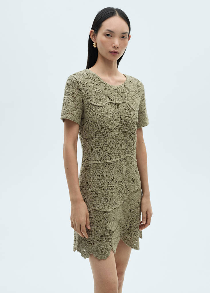 Crochet knitted dress