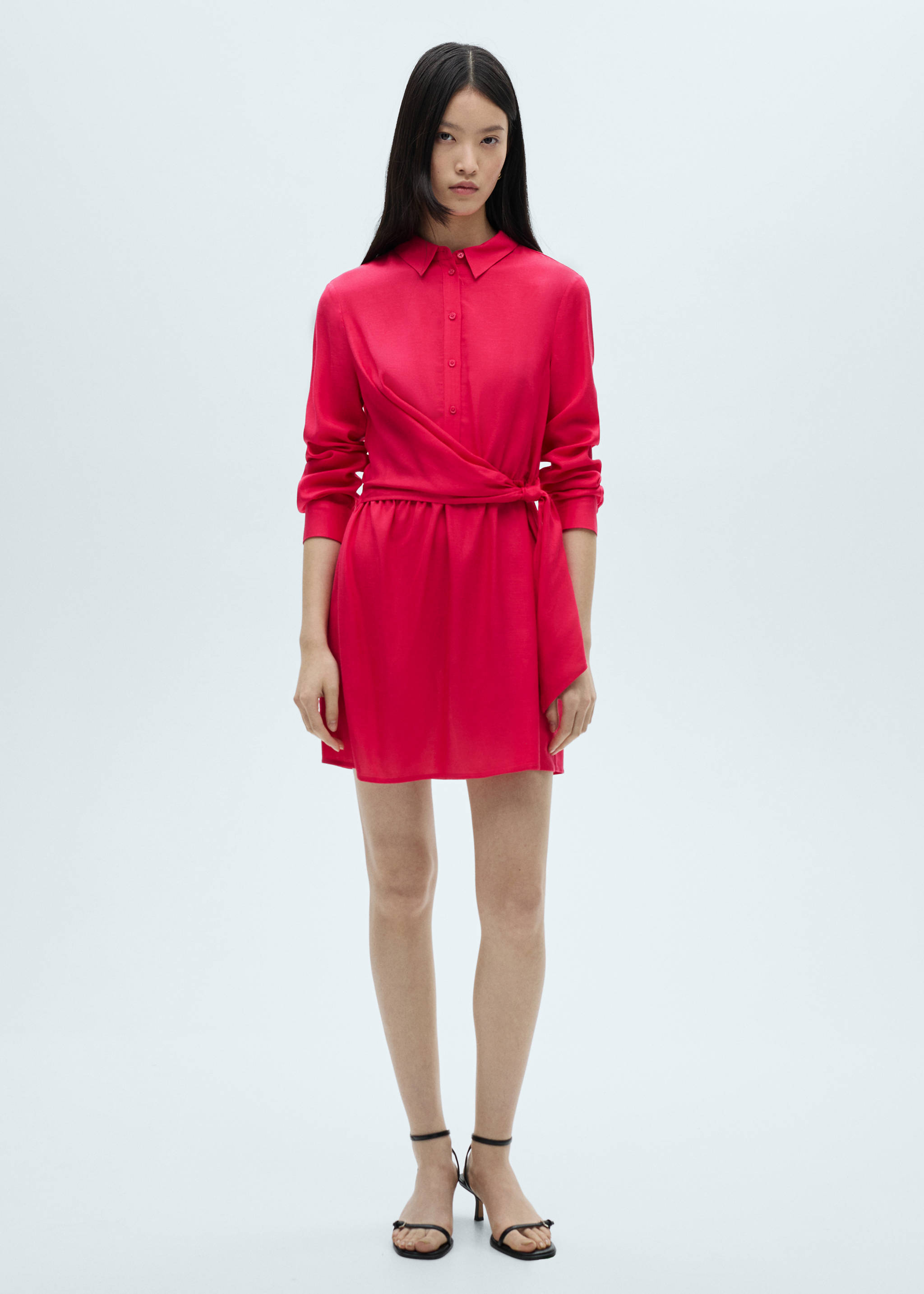 Knot detail shirt dress - General plane