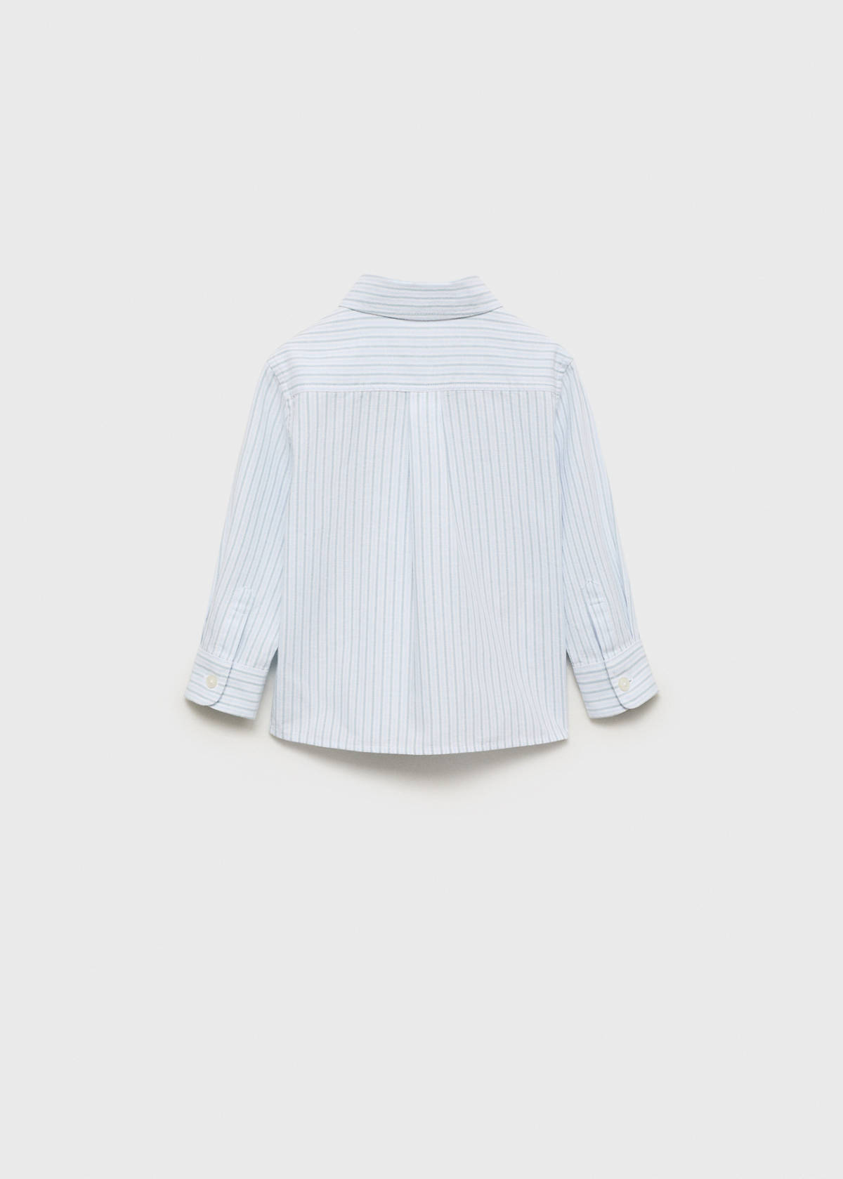 Striped cotton shirt — Aqua Green