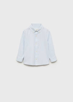 Striped cotton shirt — Aqua Green 3