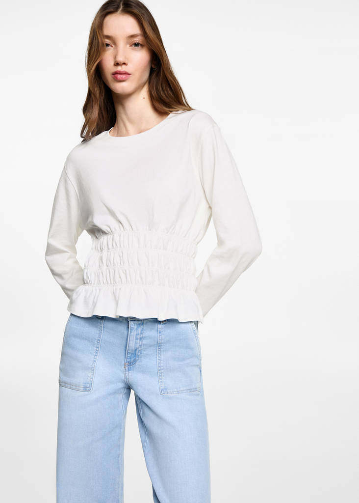T-shirt with gathered waist — Off White