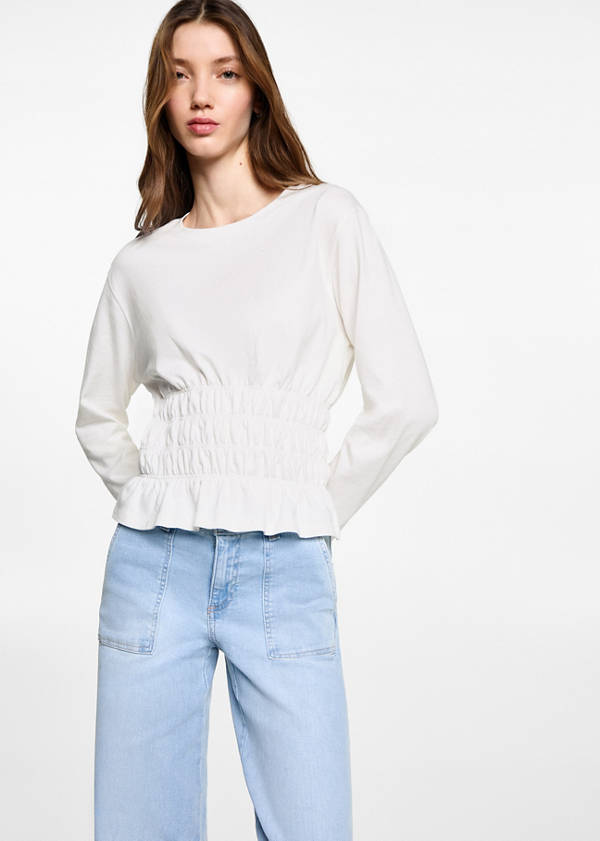 T-shirt with gathered waist — Off White