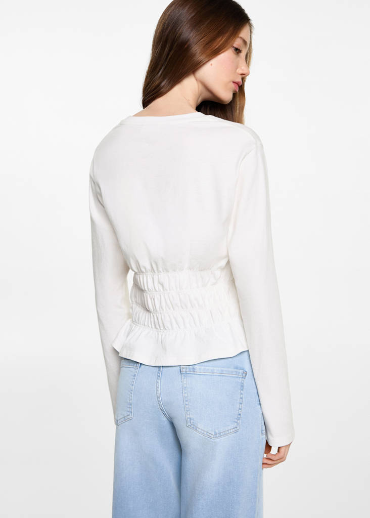 T-shirt with gathered waist — Off White