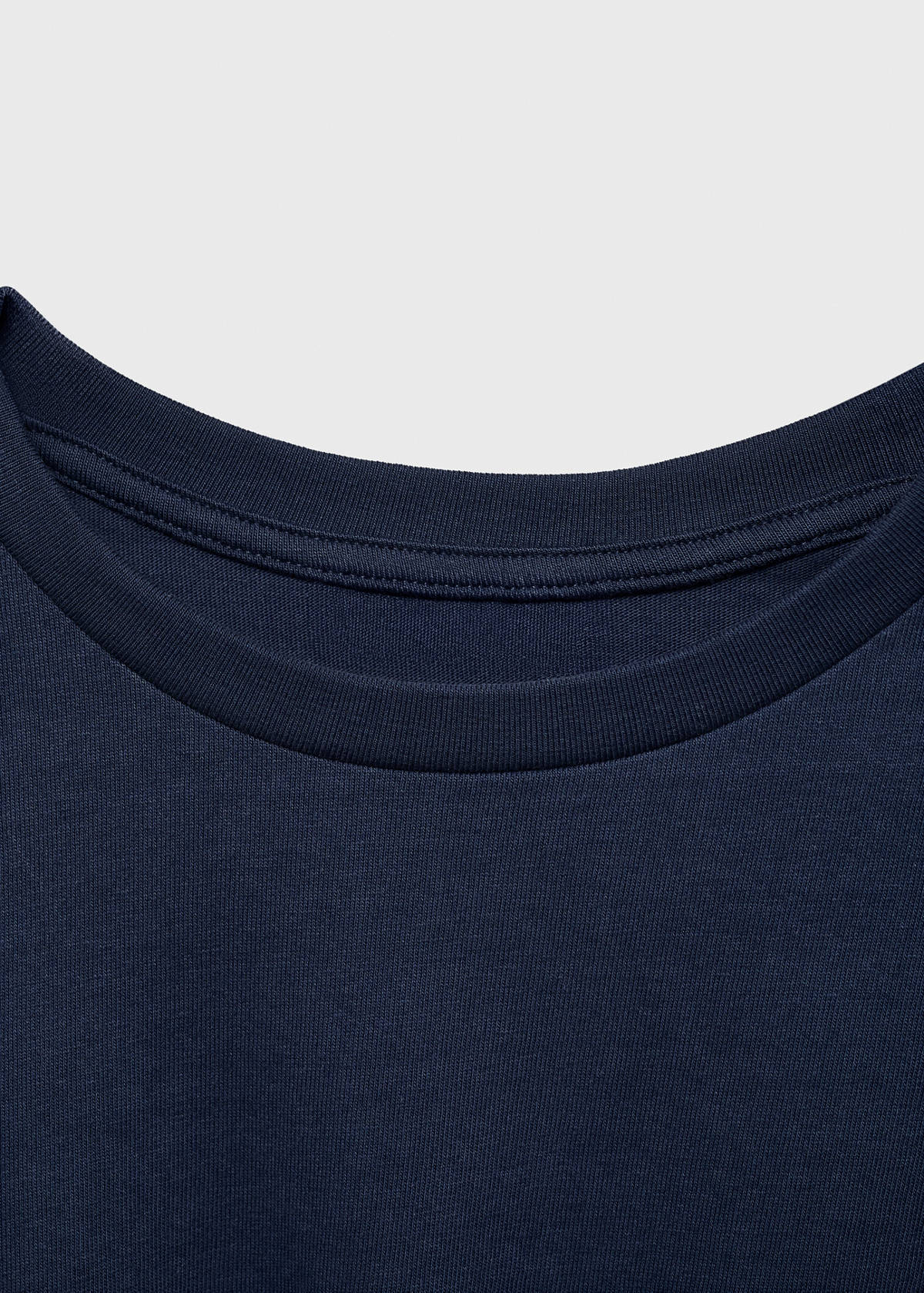 T-shirt with gathered waist — Dark Navy