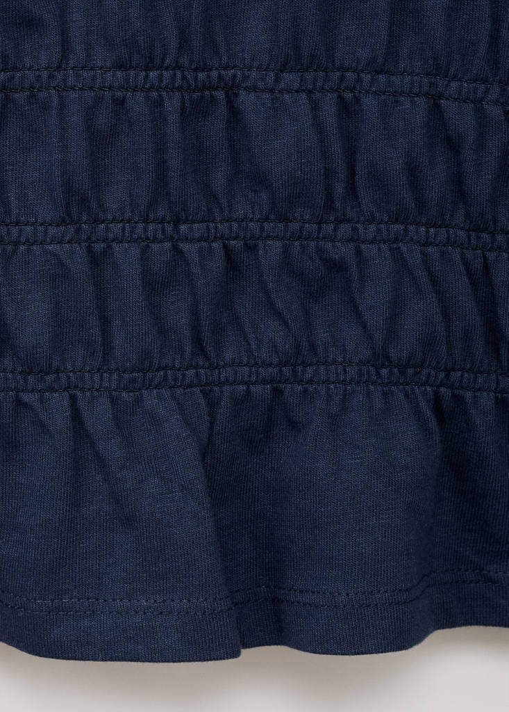 T-shirt with gathered waist — Dark Navy