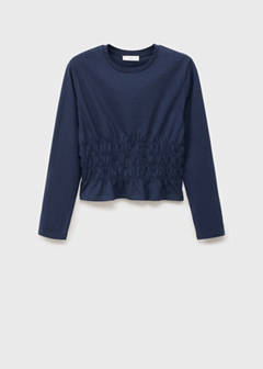 T-shirt with gathered waist — Dark Navy 4