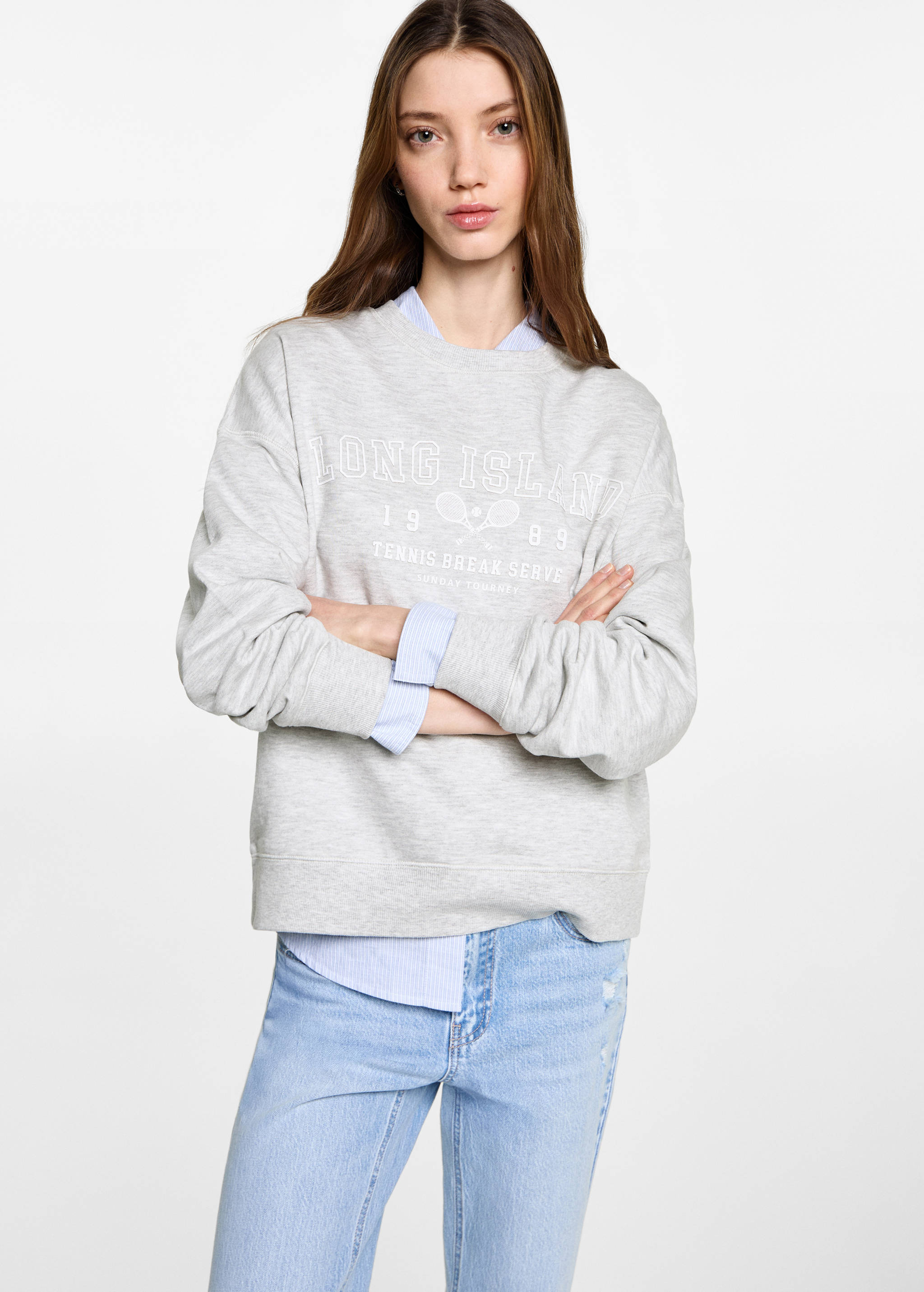 Printed cotton sweatshirt - Medium plane