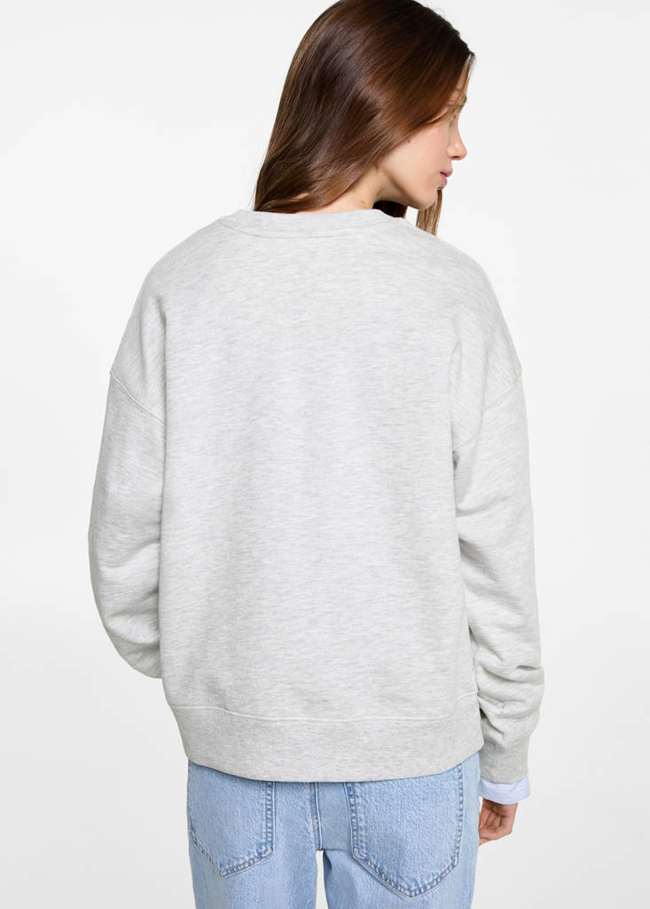 Printed cotton sweatshirt — Light Heather Grey