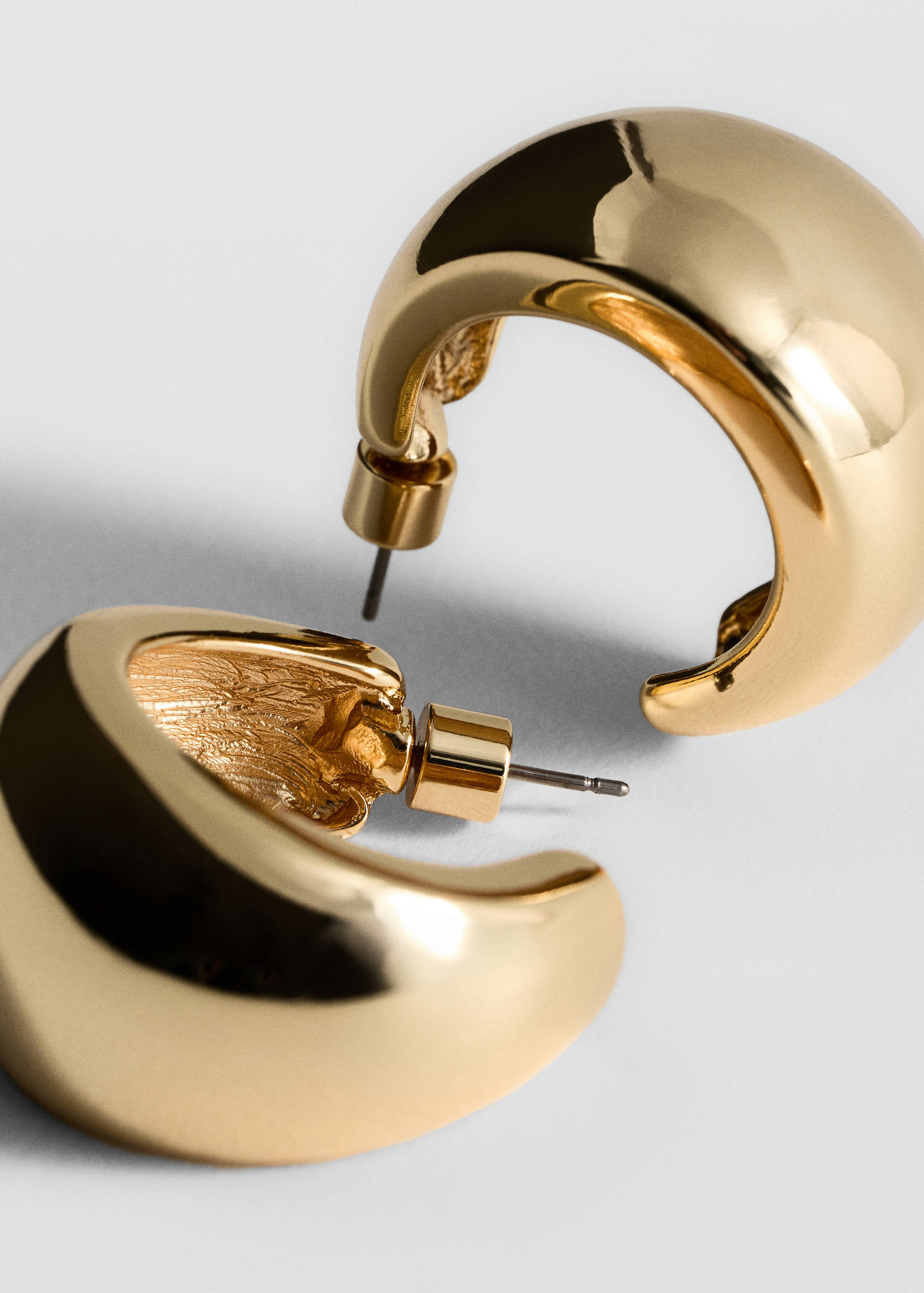 Volume hoop earrings - Medium plane