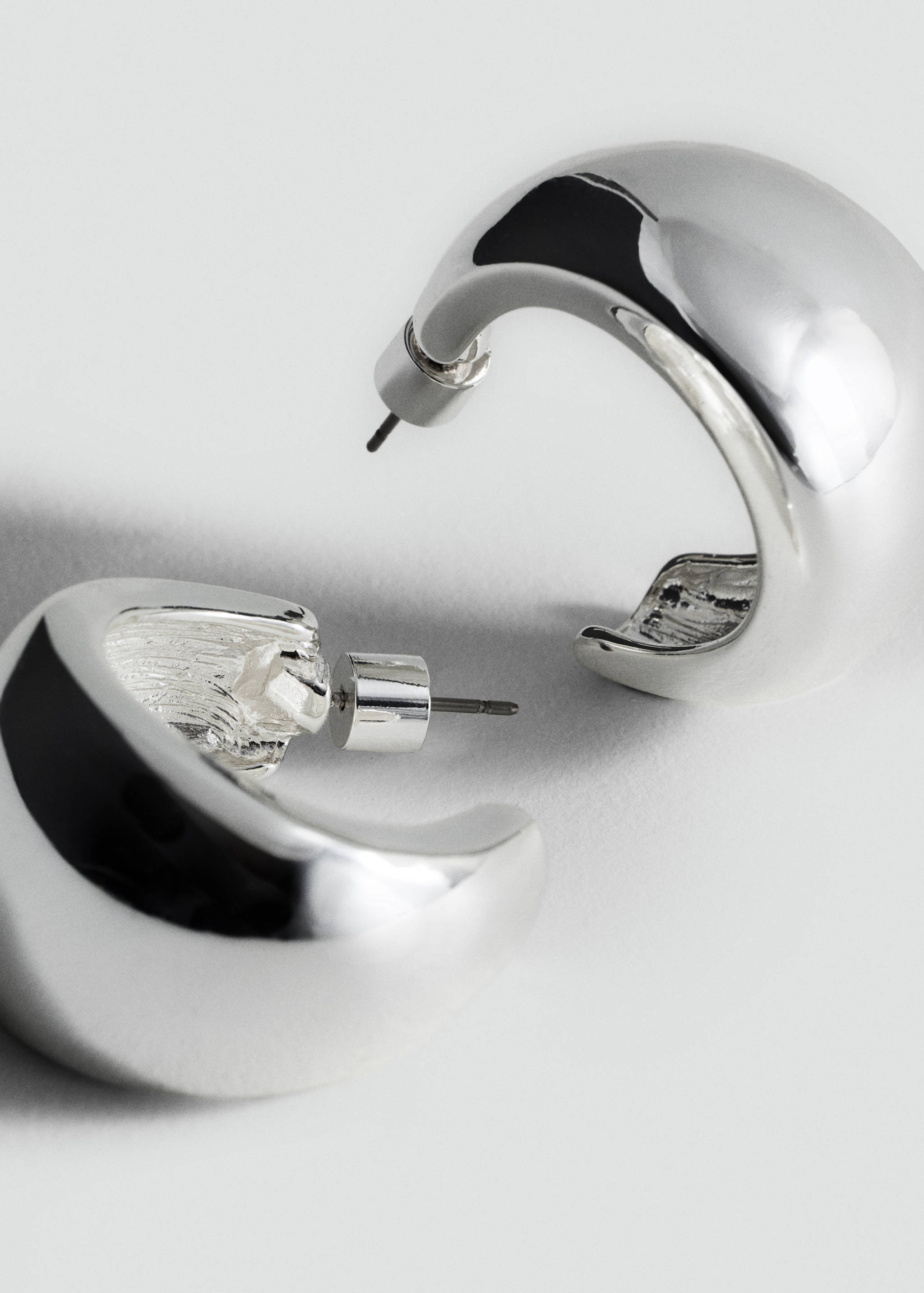 Volume hoop earrings - Medium plane