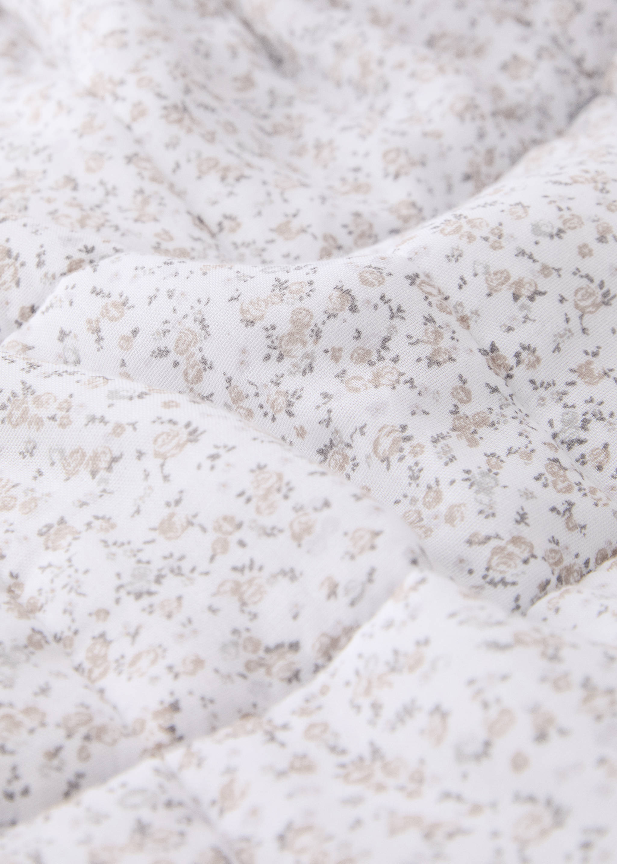 Cuvertură pentru pătuț din bumbac cu imprimeu floral - Detaliu al articolului 1