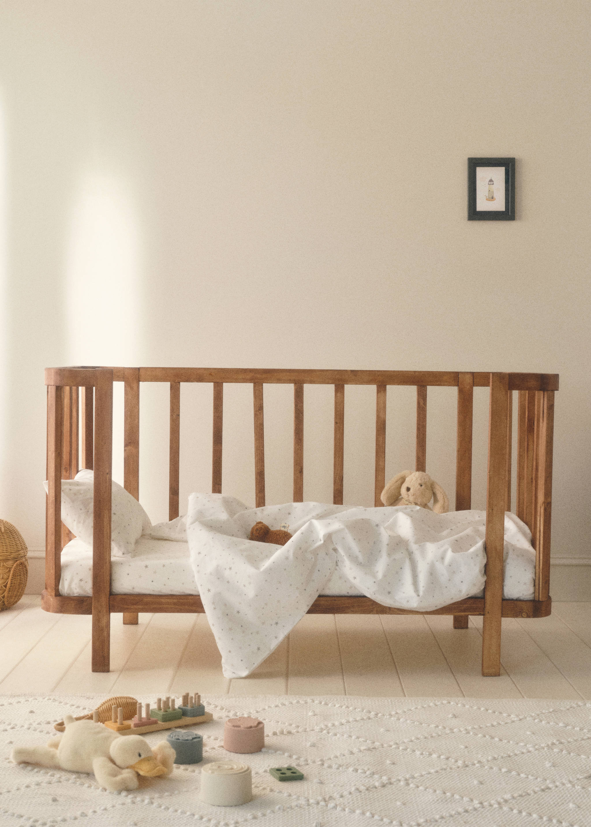 Cuvertură pentru pătuț din bumbac cu imprimeu floral - Detaliu al articolului 6