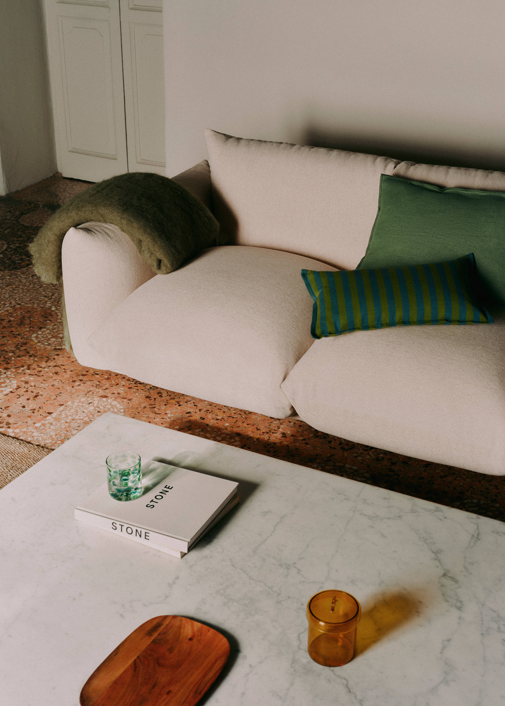 Cotton cushion cover with woven stripe 30x50cm - Details of the article 6