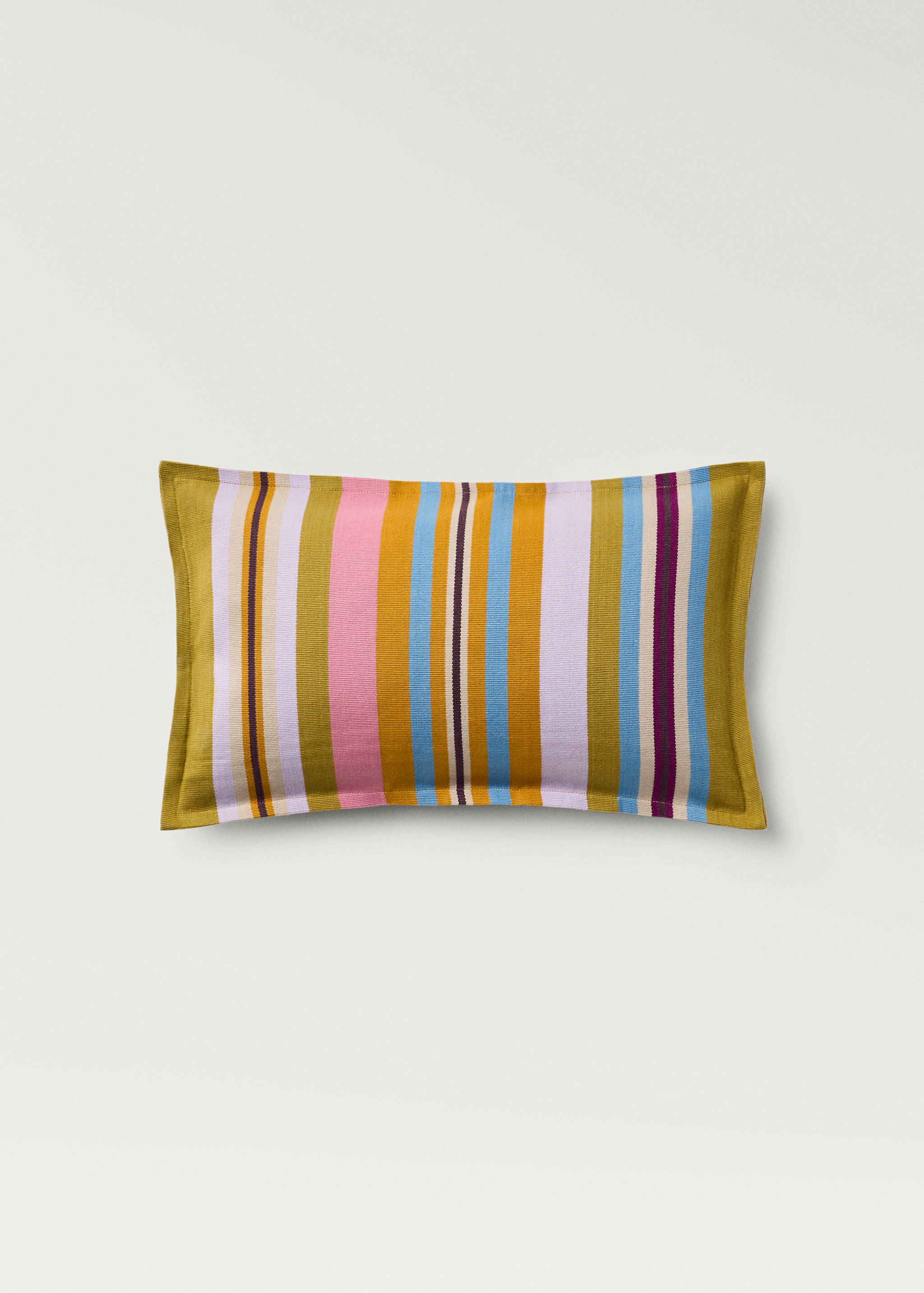 Kuddfodral i bomull med vävd rand 30x50 cm - Artikel utan modell