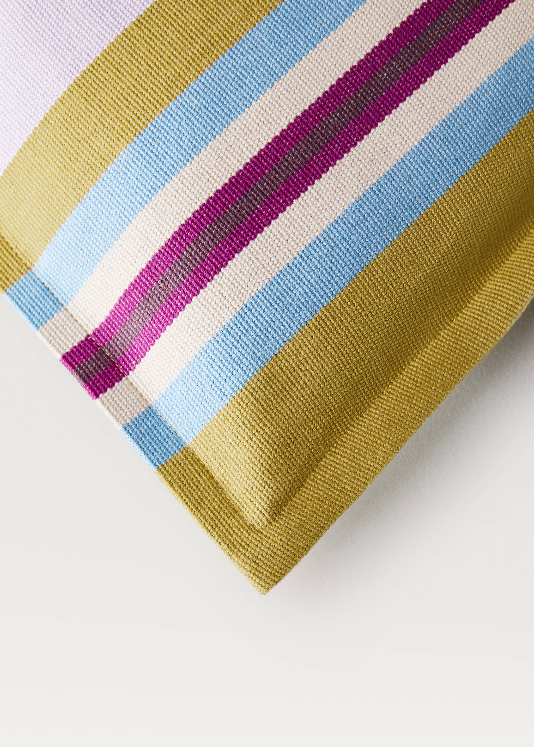 Kuddfodral i bomull med vävd rand 30x50 cm - Detaljer om artikeln 2