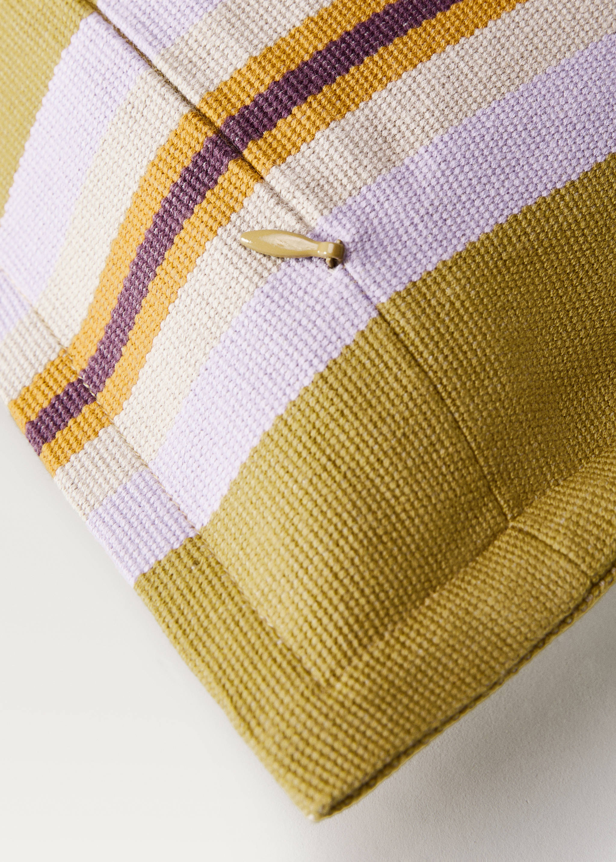 Kuddfodral i bomull med vävd rand 30x50 cm - Detaljer om artikeln 3