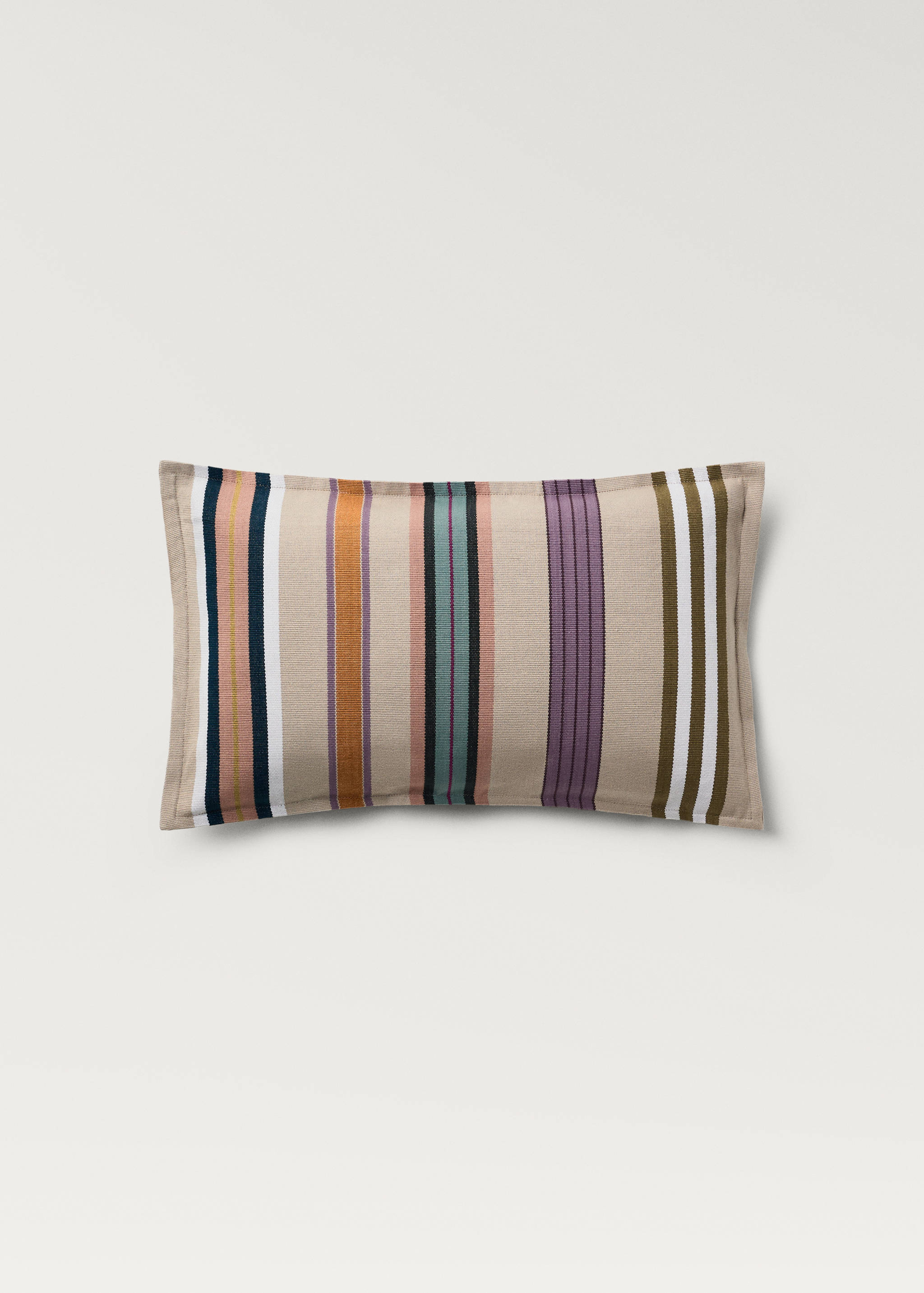 Kuddfodral i bomull med vävd rand 30x50 cm - Artikel utan modell