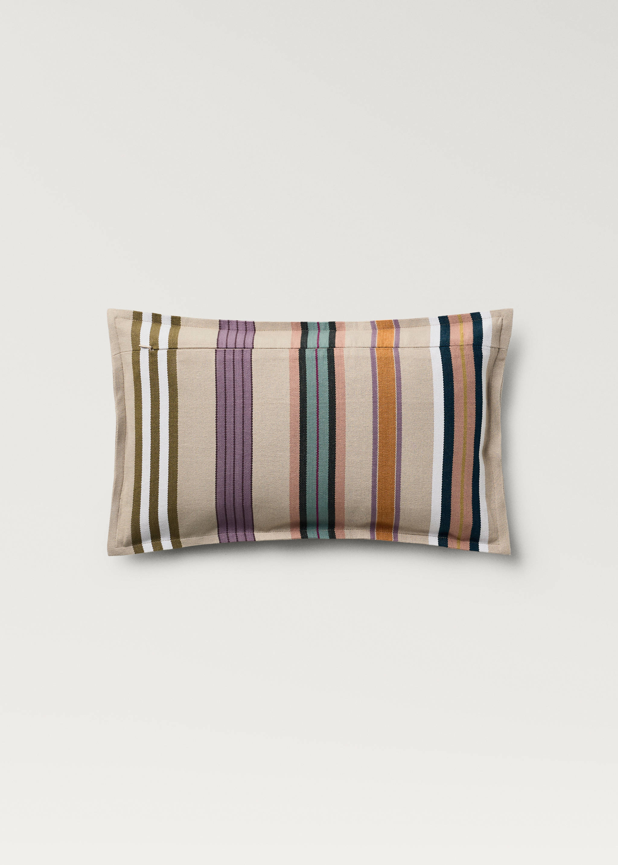 Kuddfodral i bomull med vävd rand 30x50 cm - Detaljer om artikeln 1