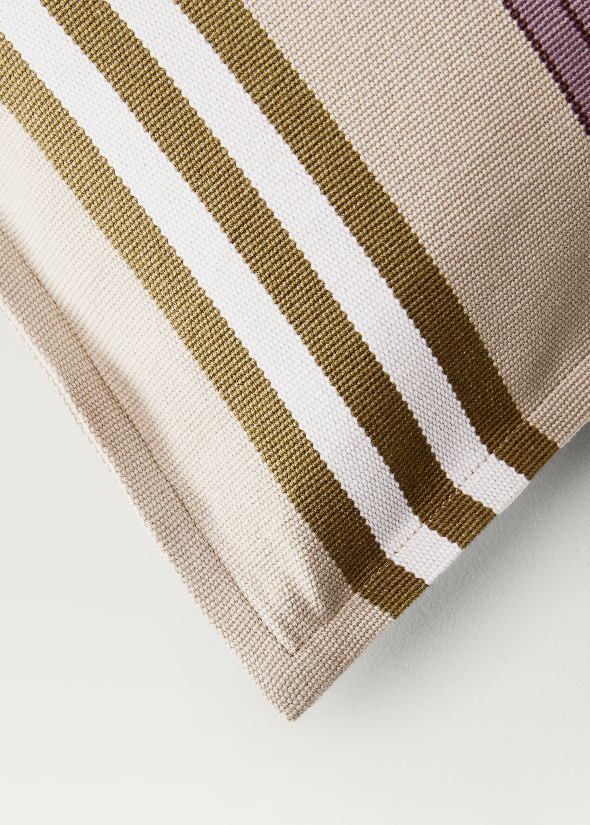 Kuddfodral i bomull med vävd rand 30x50 cm - Detaljer om artikeln 2