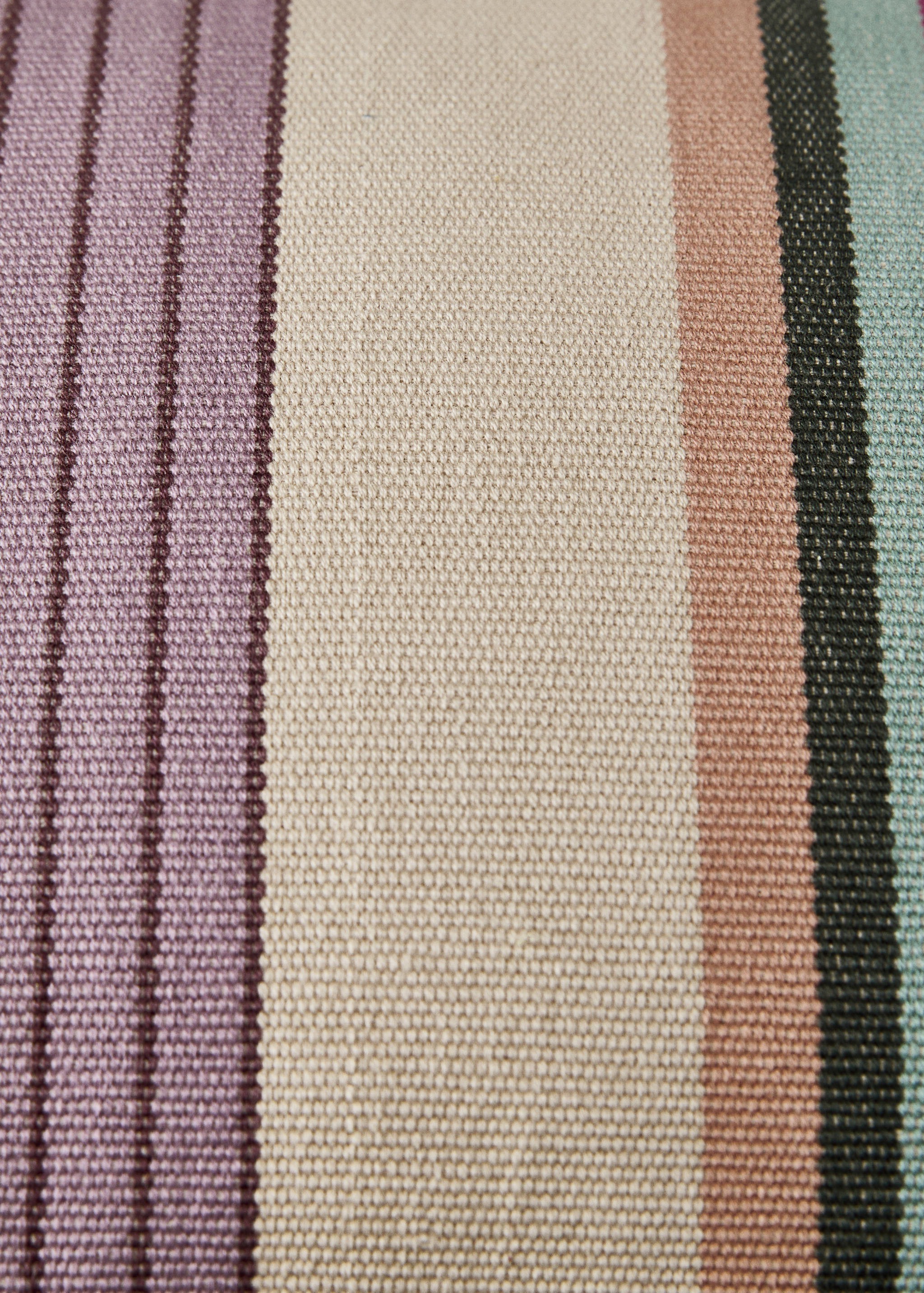 Kuddfodral i bomull med vävd rand 30x50 cm - Detaljer om artikeln 4