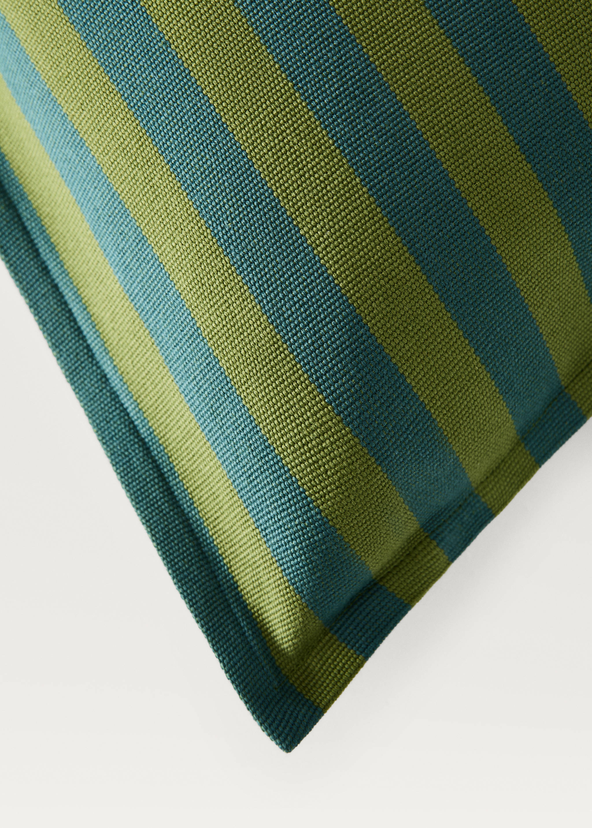 Cotton cushion cover with woven stripe 50x50cm - Details of the article 1