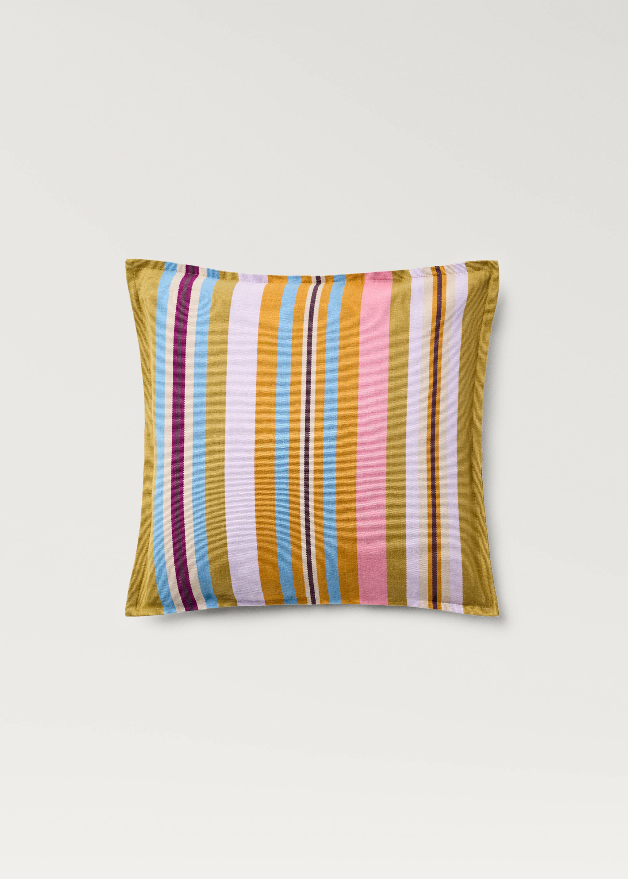 Cotton cushion cover with woven stripe 50x50cm - Article without model