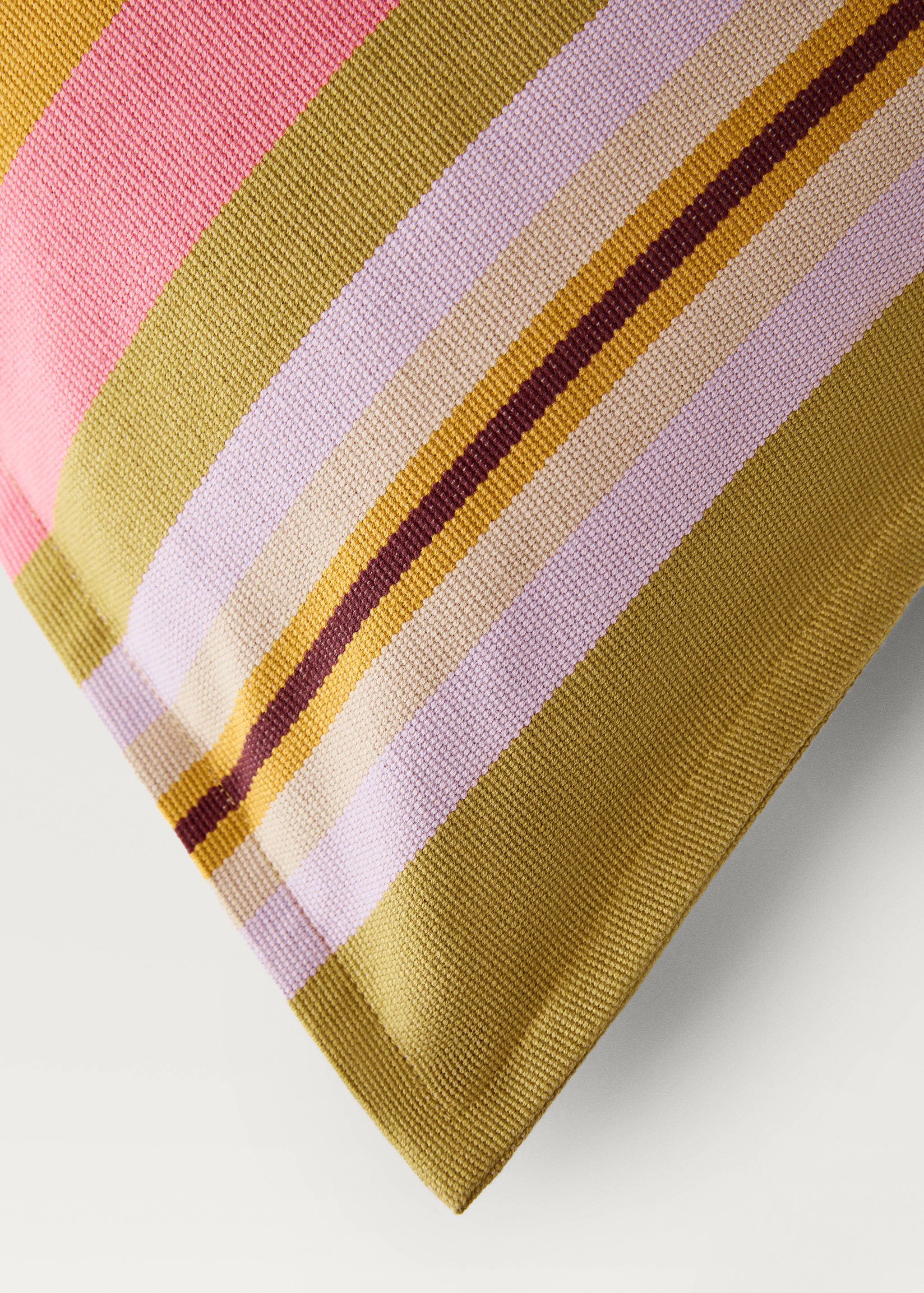 Cotton cushion cover with woven stripe 50x50cm - Details of the article 1