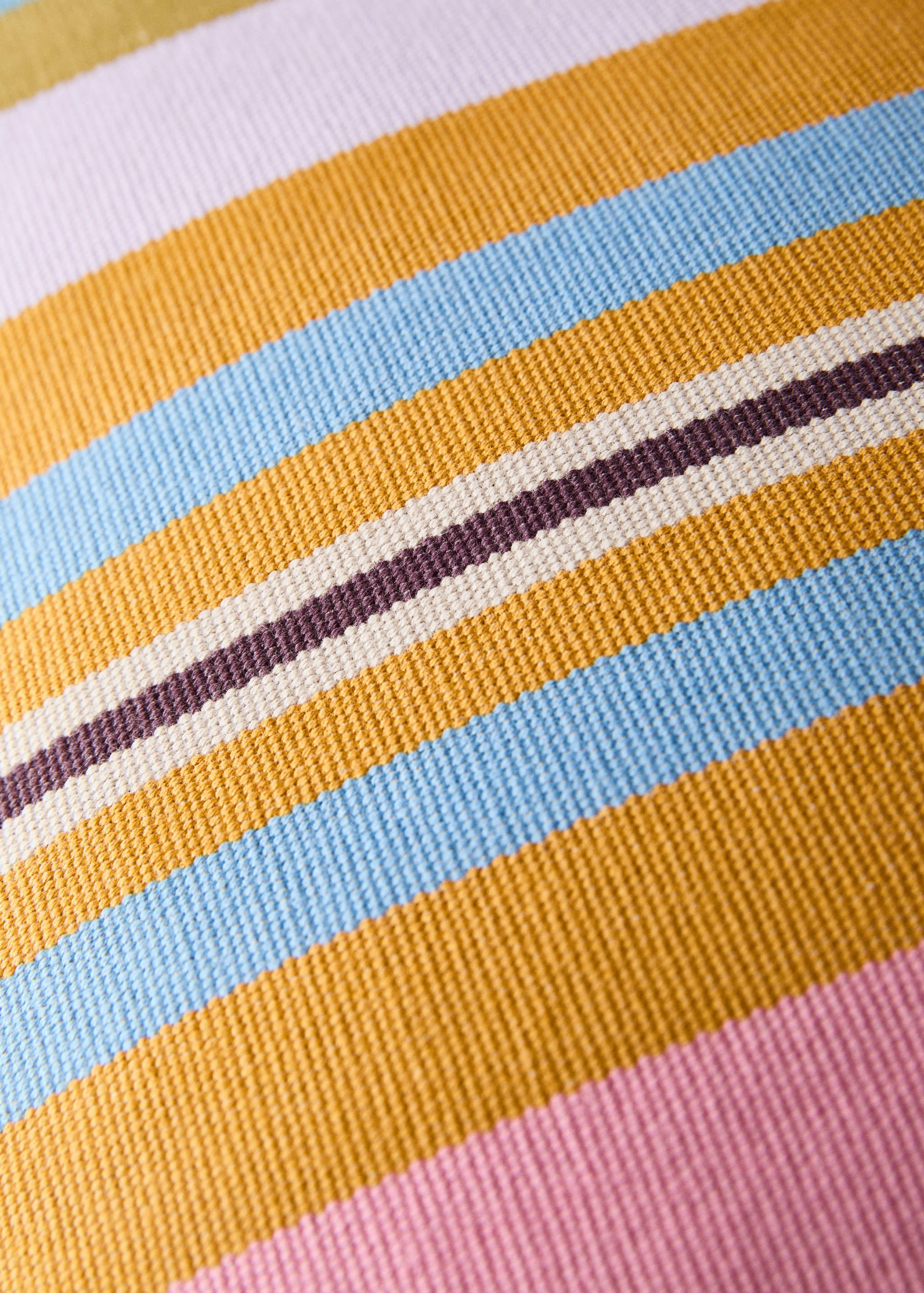 Cotton cushion cover with woven stripe 50x50cm - Details of the article 3
