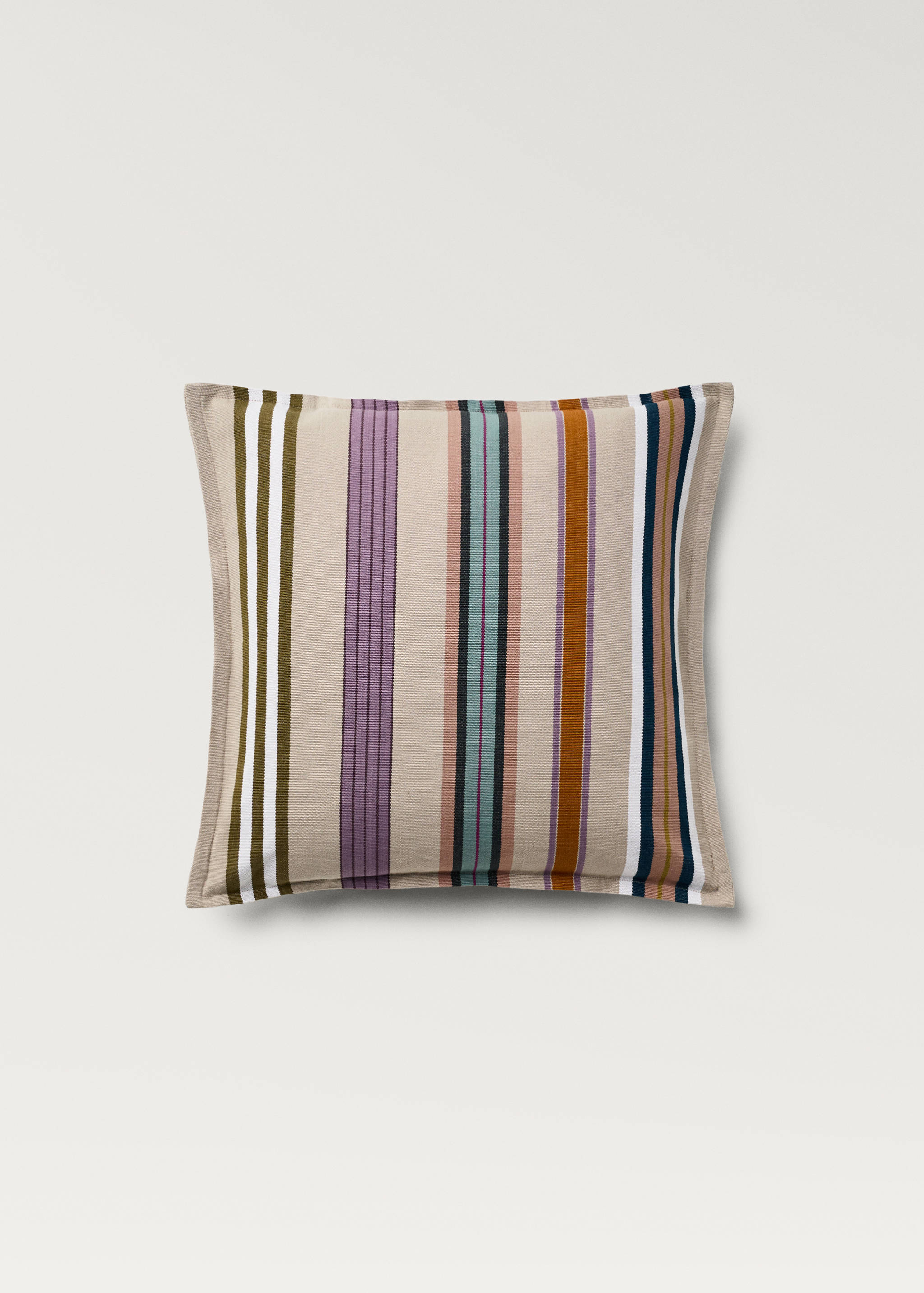 Cotton cushion cover with woven stripe 50x50cm - Article without model