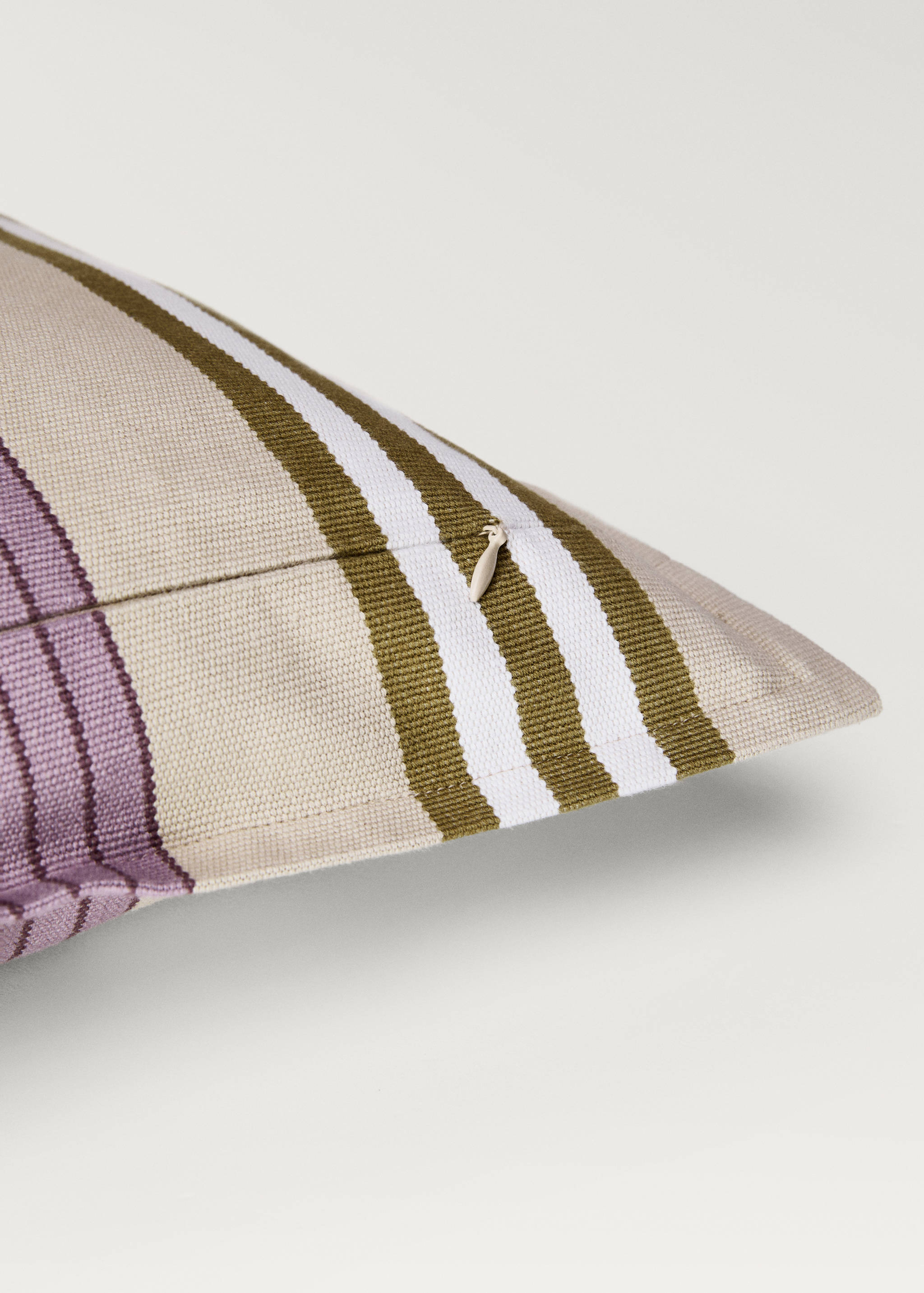 Cotton cushion cover with woven stripe 50x50cm - Details of the article 2