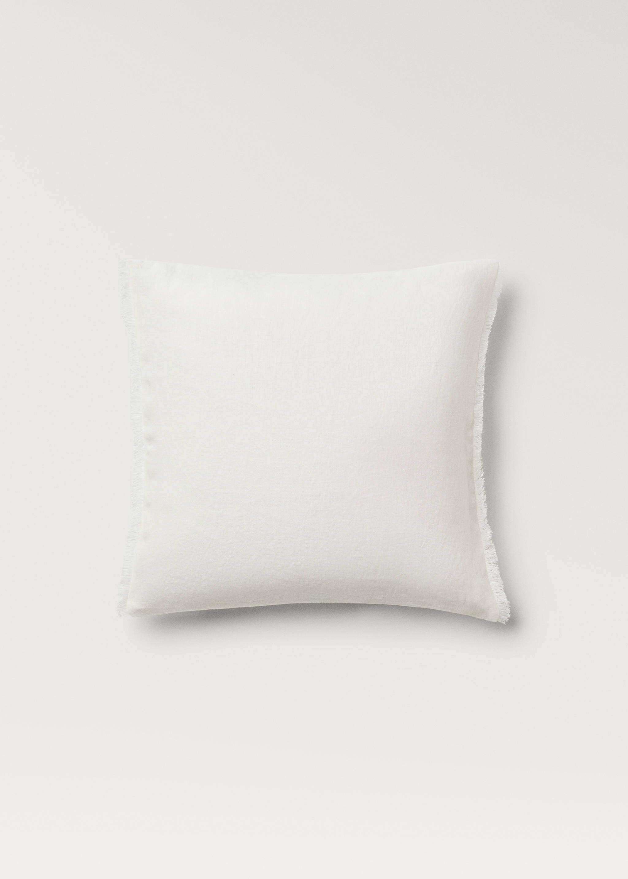 Vászon párnahuzat rojtokkal, 50x50 cm - Termék modell nélkül