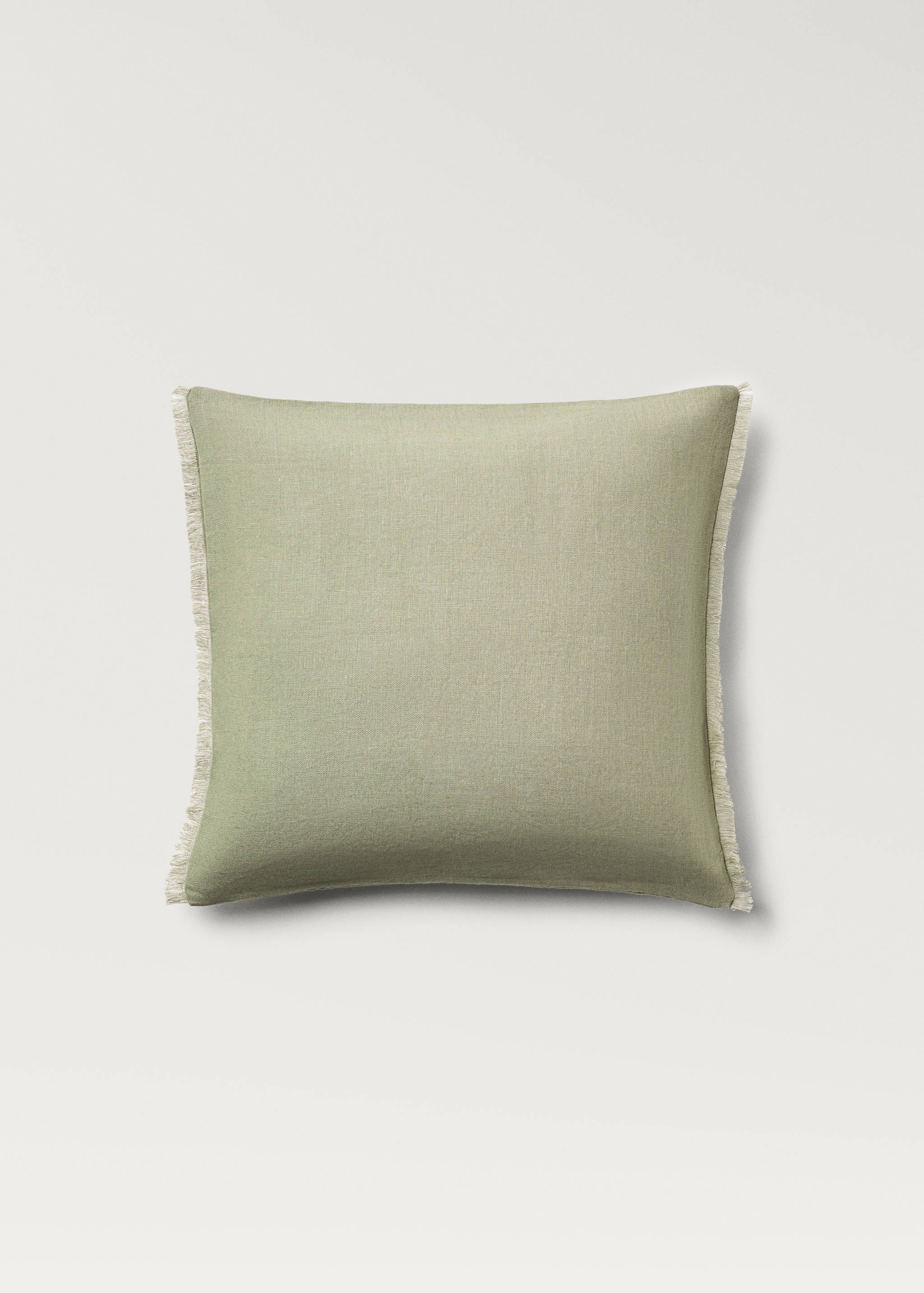 Linen cushion cover with fringes 50x50 cm - Article without model