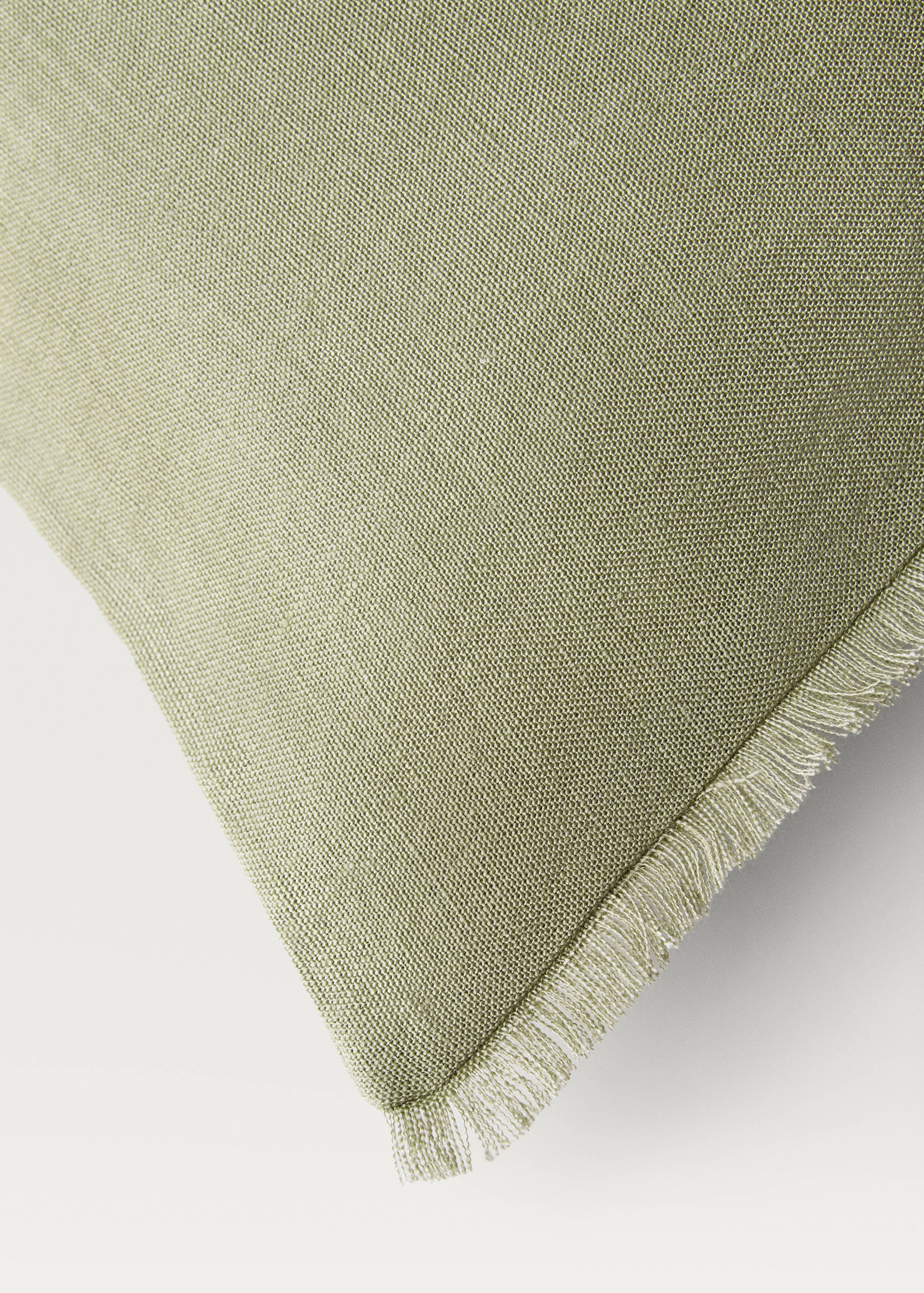 Linen cushion cover with fringes 50x50 cm - Details of the article 3