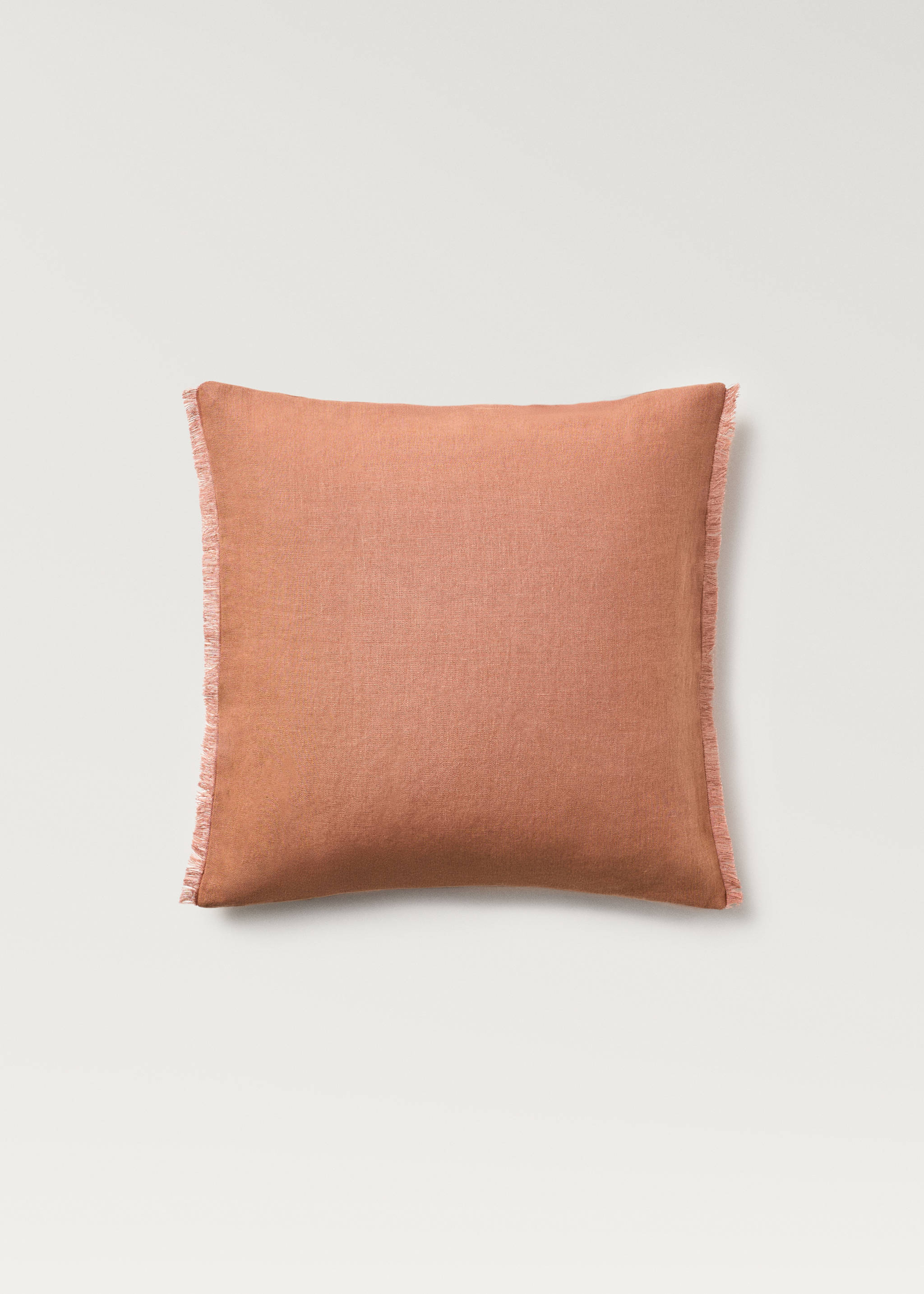 Linen cushion cover with fringes 50x50 cm - Article without model