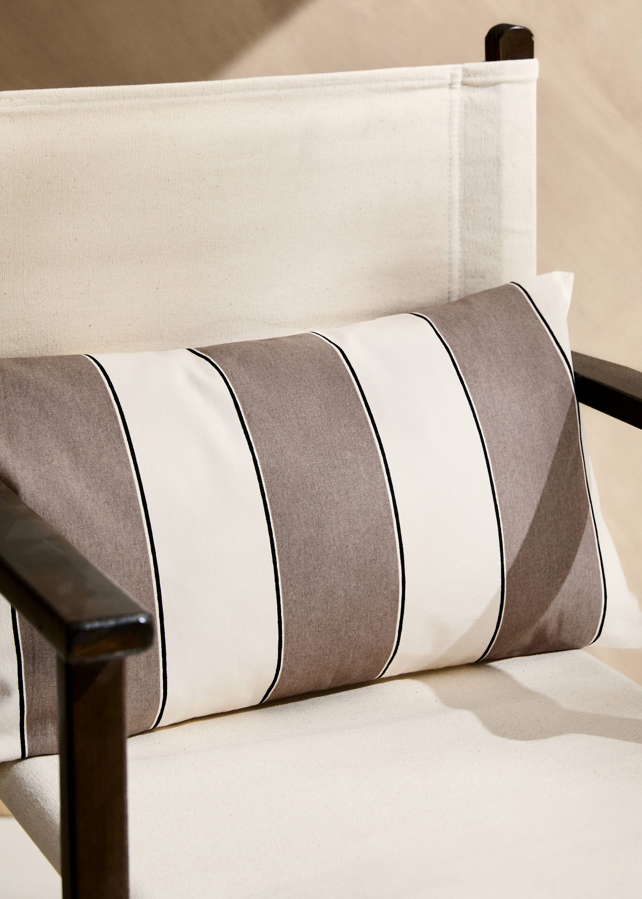 Waterproof striped cushion cover 30x50 cm - General plane