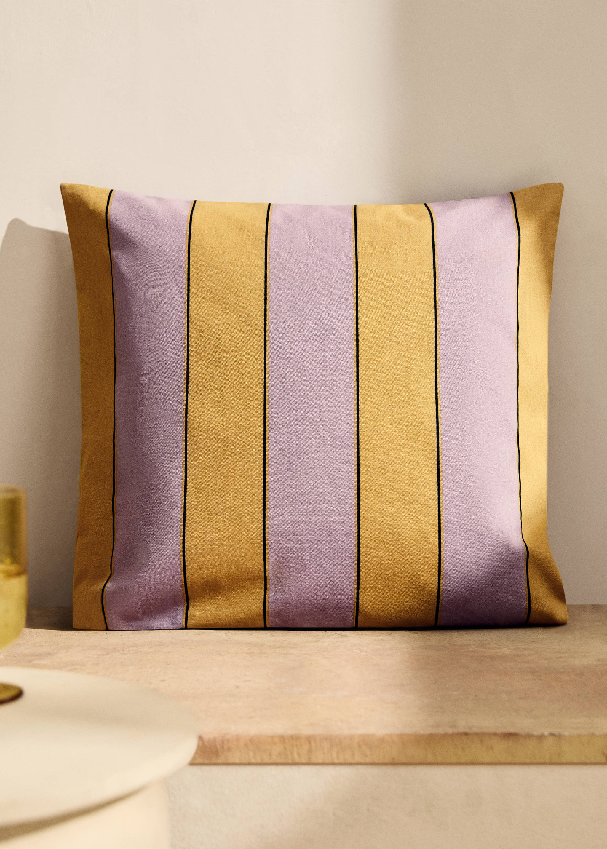 Waterproof striped cushion cover 50x50 cm - General plane