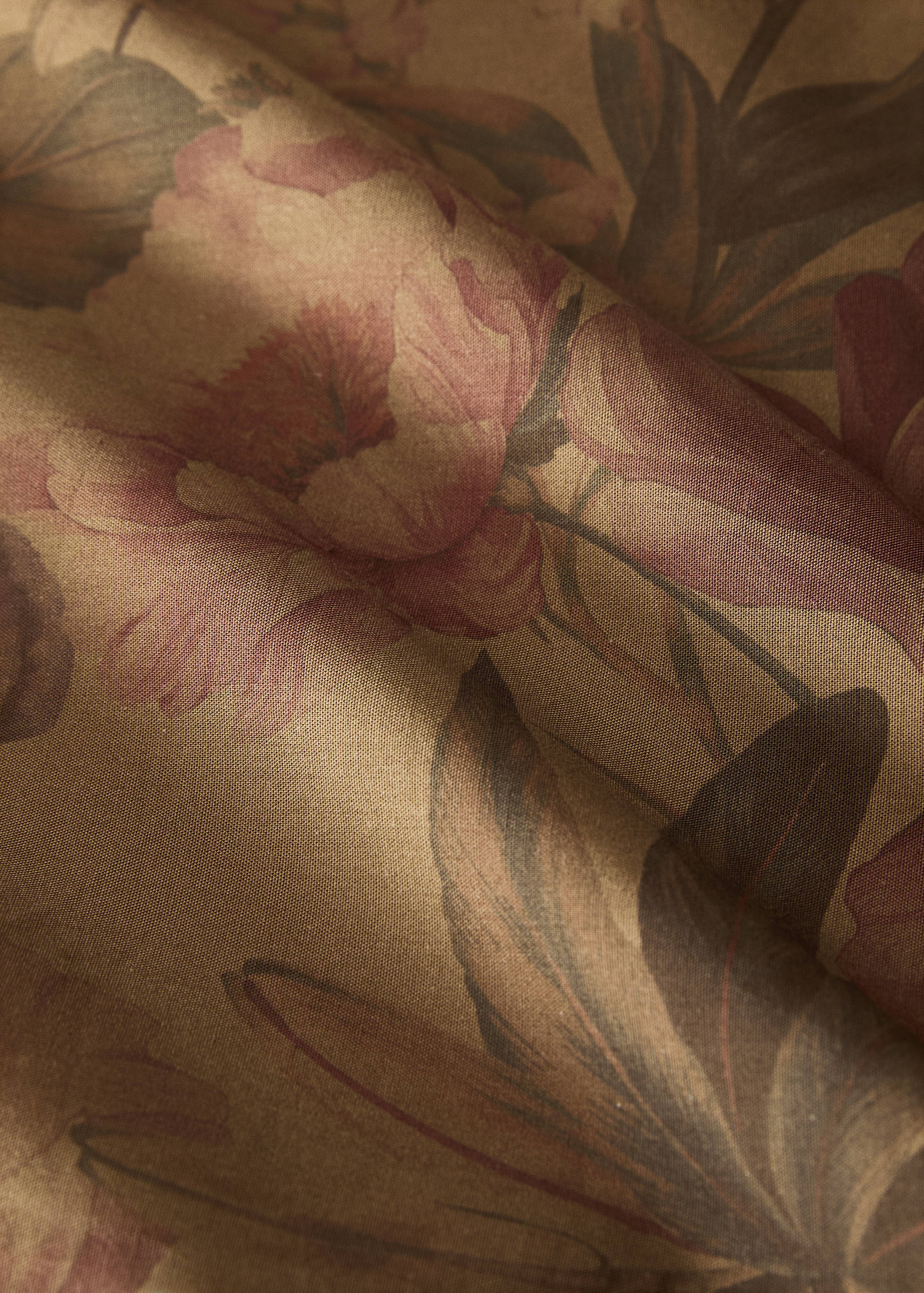 Cotton percale multi-colored floral-print duvet cover for 150/160cm bed - Details of the article 2