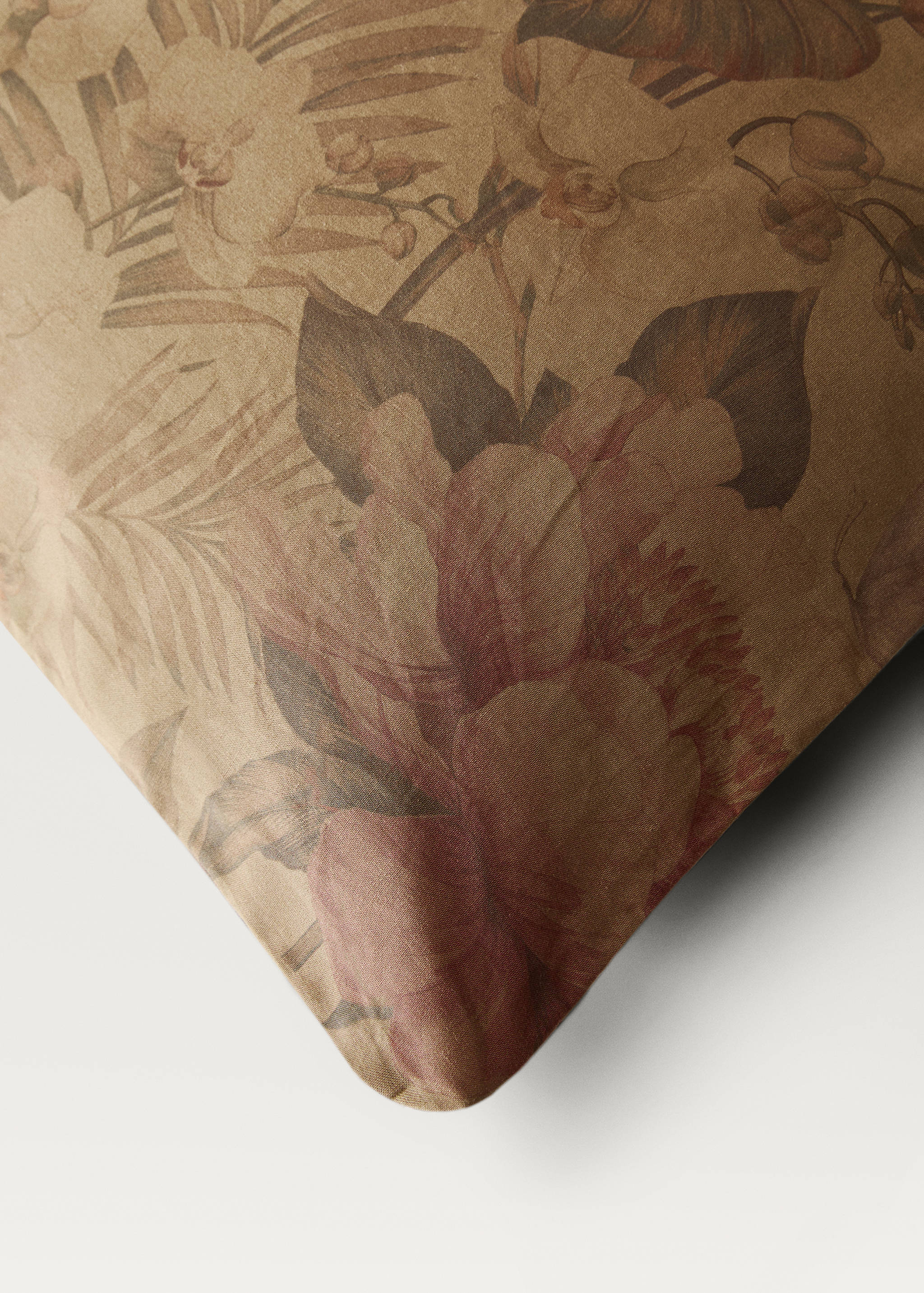 Cotton percale multi-colored floral-print duvet cover for 150/160cm bed - Details of the article 3