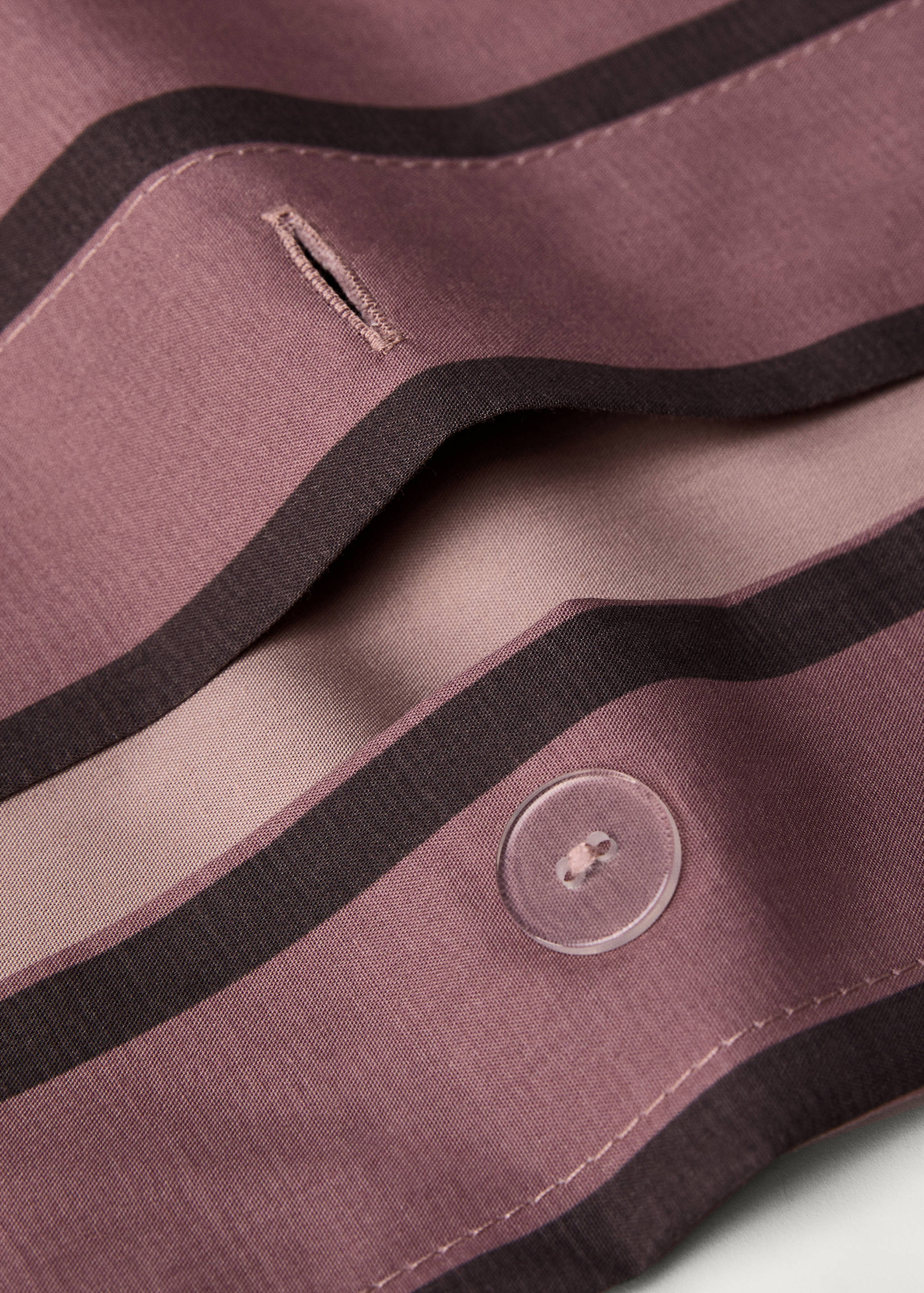 Cotton percale multi-striped duvet cover for 90 cm bed - Details of the article 2