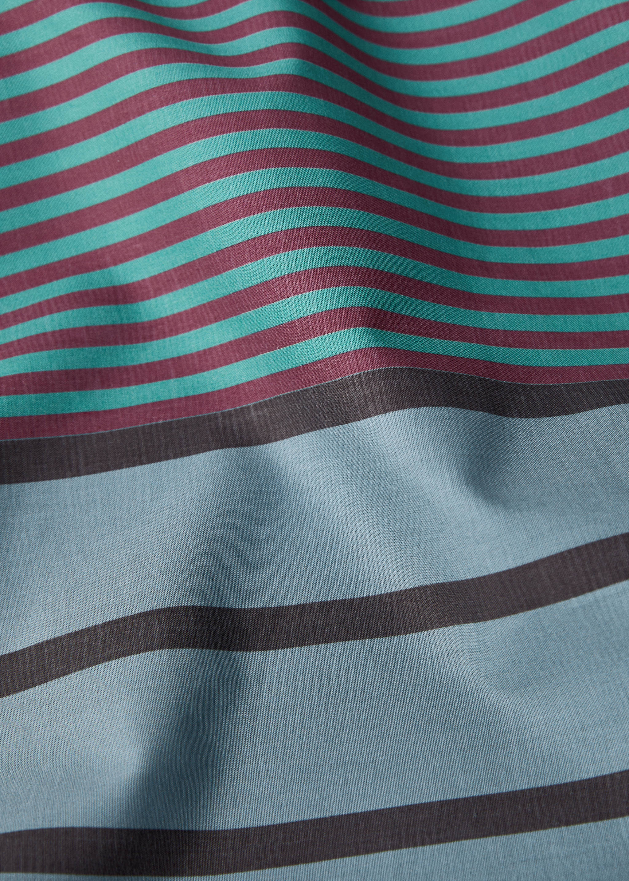 Cotton percale multi-striped duvet cover for 135/140 cm bed - Details of the article 3