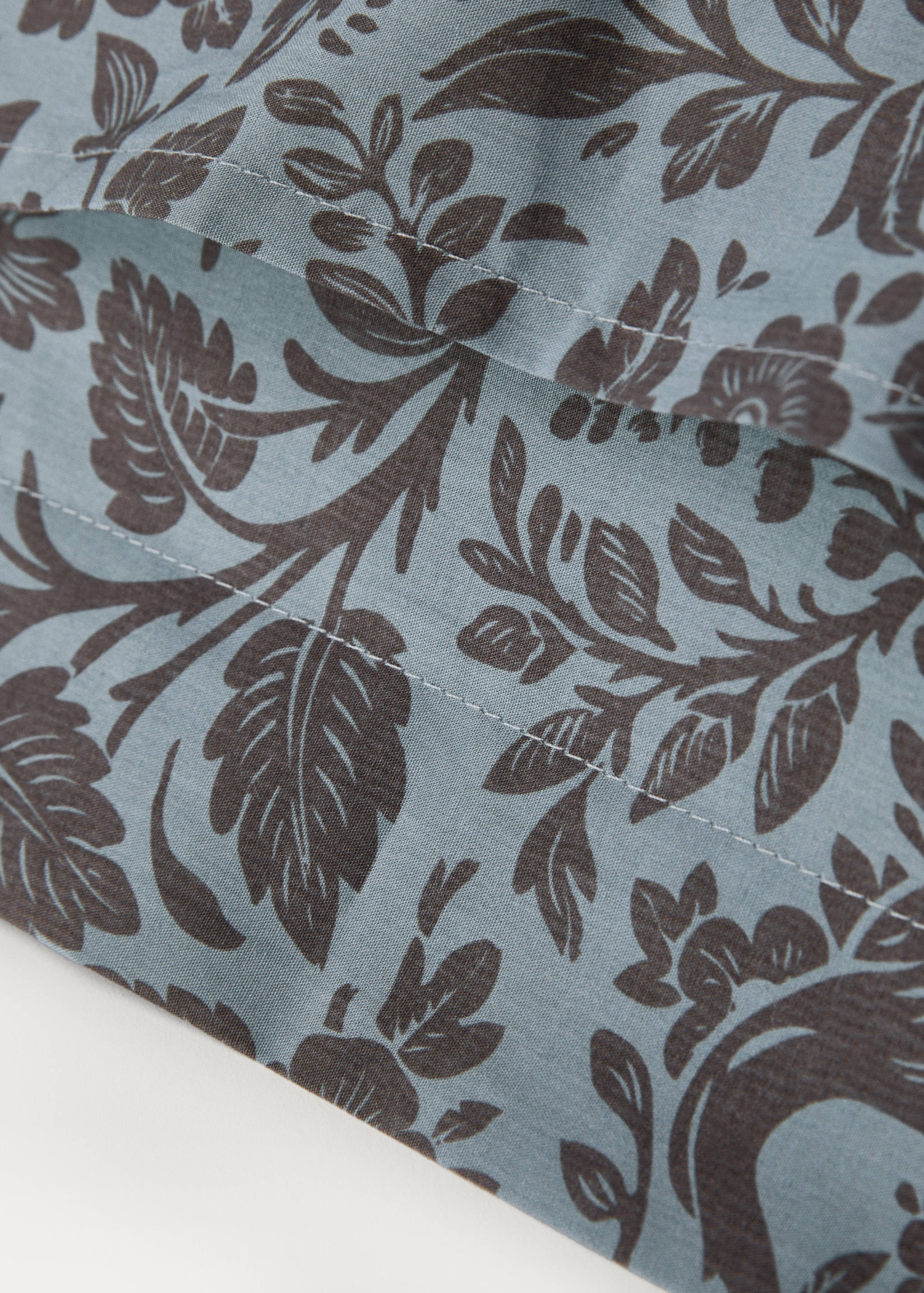 To putetrekk i bomullsperkal med tofargede blomstermønstre, 60x60 cm - Artikkeldetalj 3