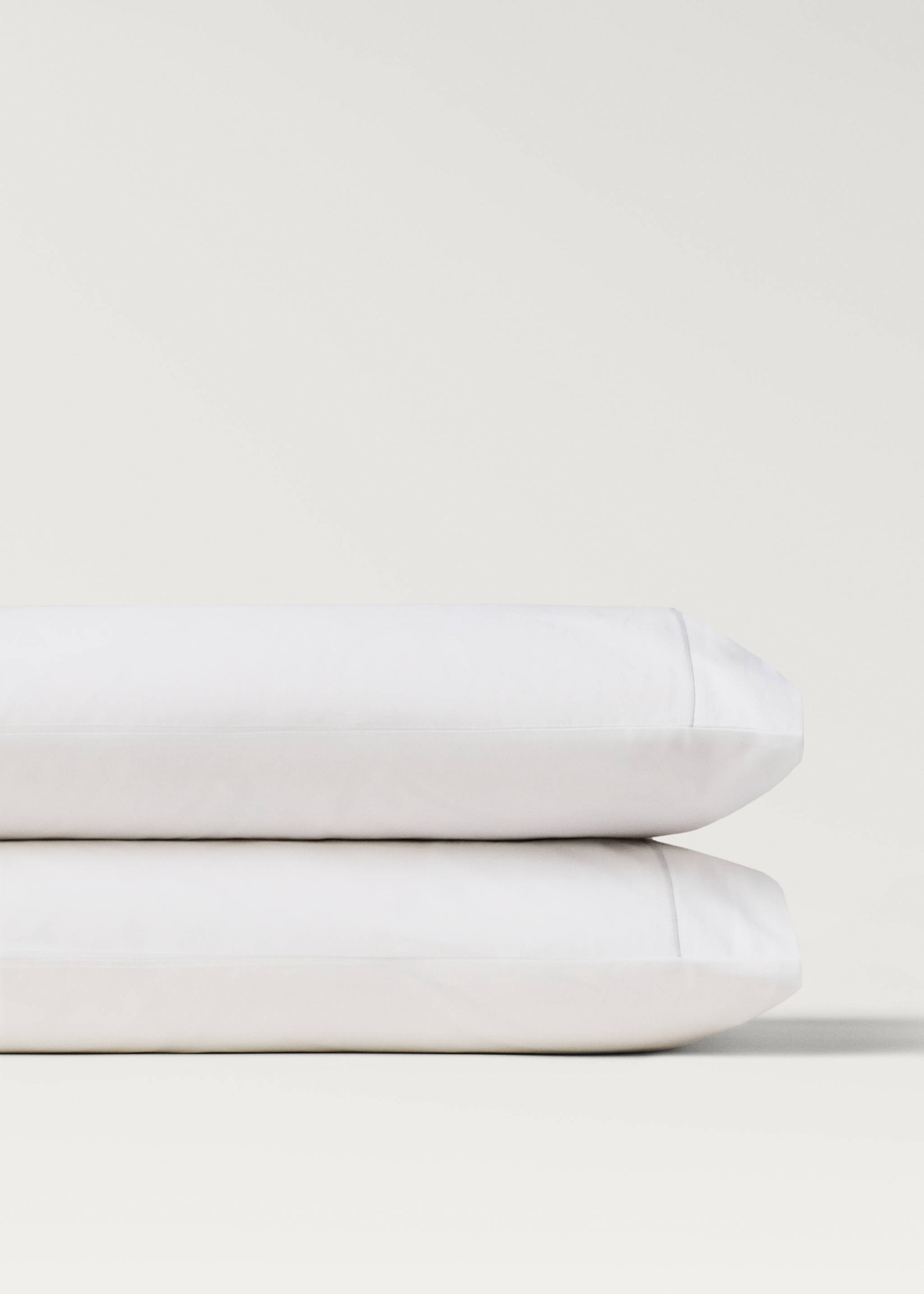 Two cotton percale pillowcases with scalloped detail 50x75 cm - Details of the article 1